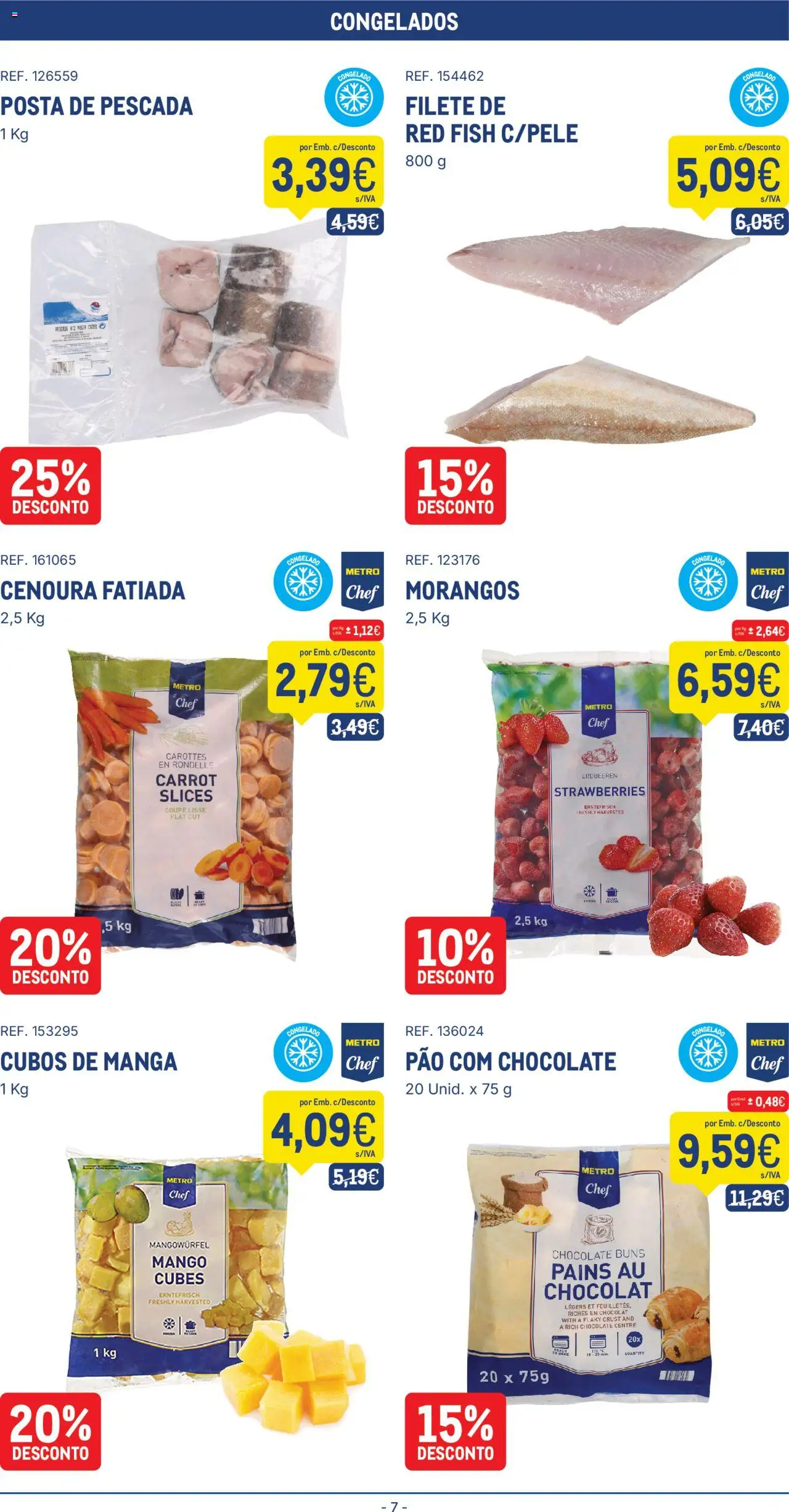 Makro folheto │ válido de 21.10.2025 | Página: 7 | Produtos: Pescada, Pão, Chocolate, Morangos