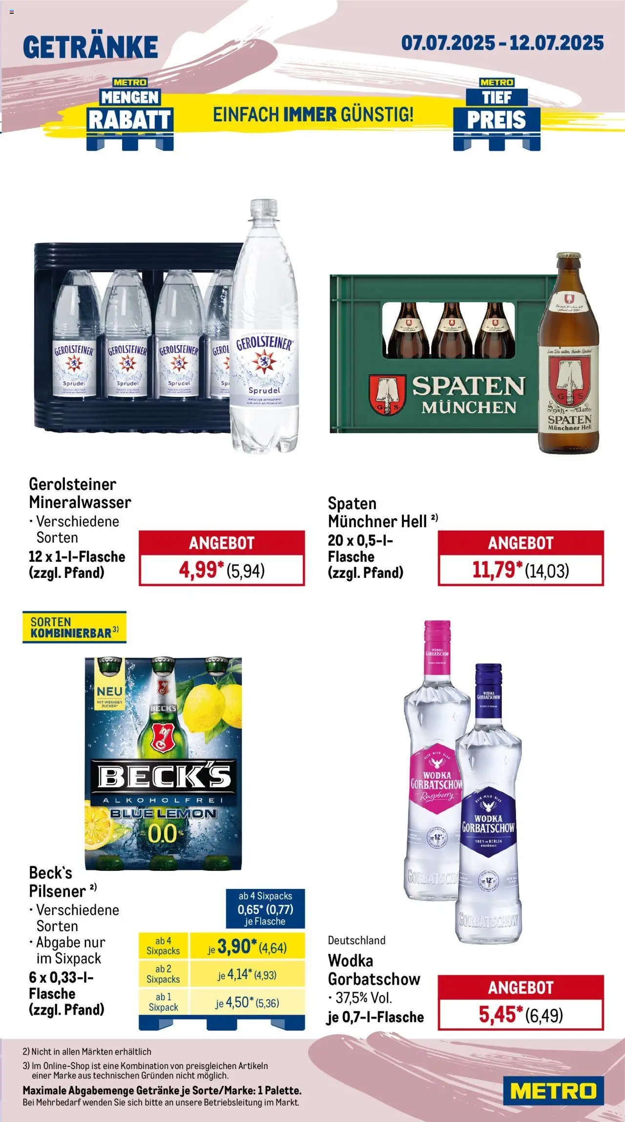 Metro Prospekt 	 - gültig ab dem 07.07.2025 | Seite: 13 | Produkte: Wodka gorbatschow, Vodka, Wodka, Gerolsteiner