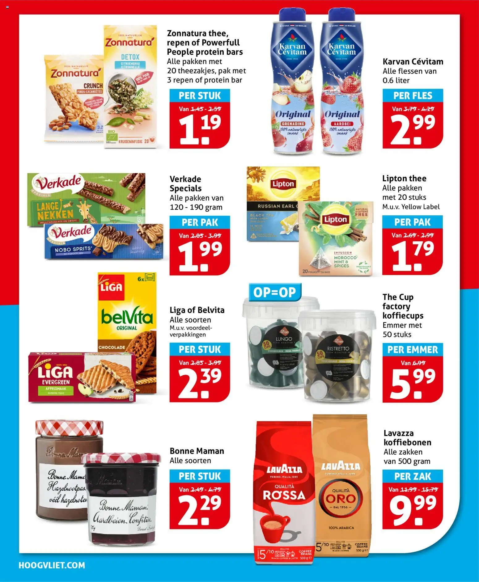 {H1} | Pagina: 16 | Producten: Thee, Aardbeien, Belvita, Repen