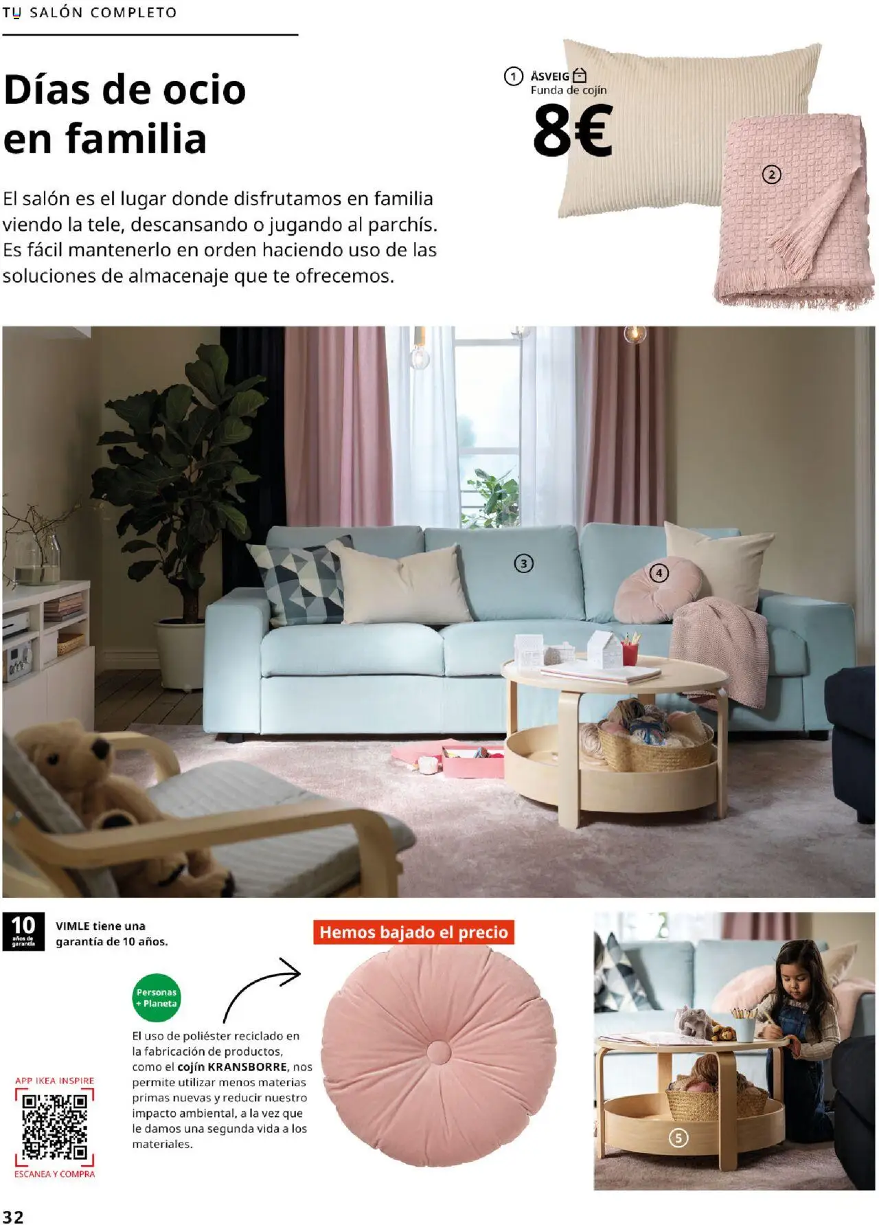 Catálogo IKEA Salones │ válido desde el 17.02.2025 | Página: 32 | Productos: Té, Funda, Almacenaje, Cojín