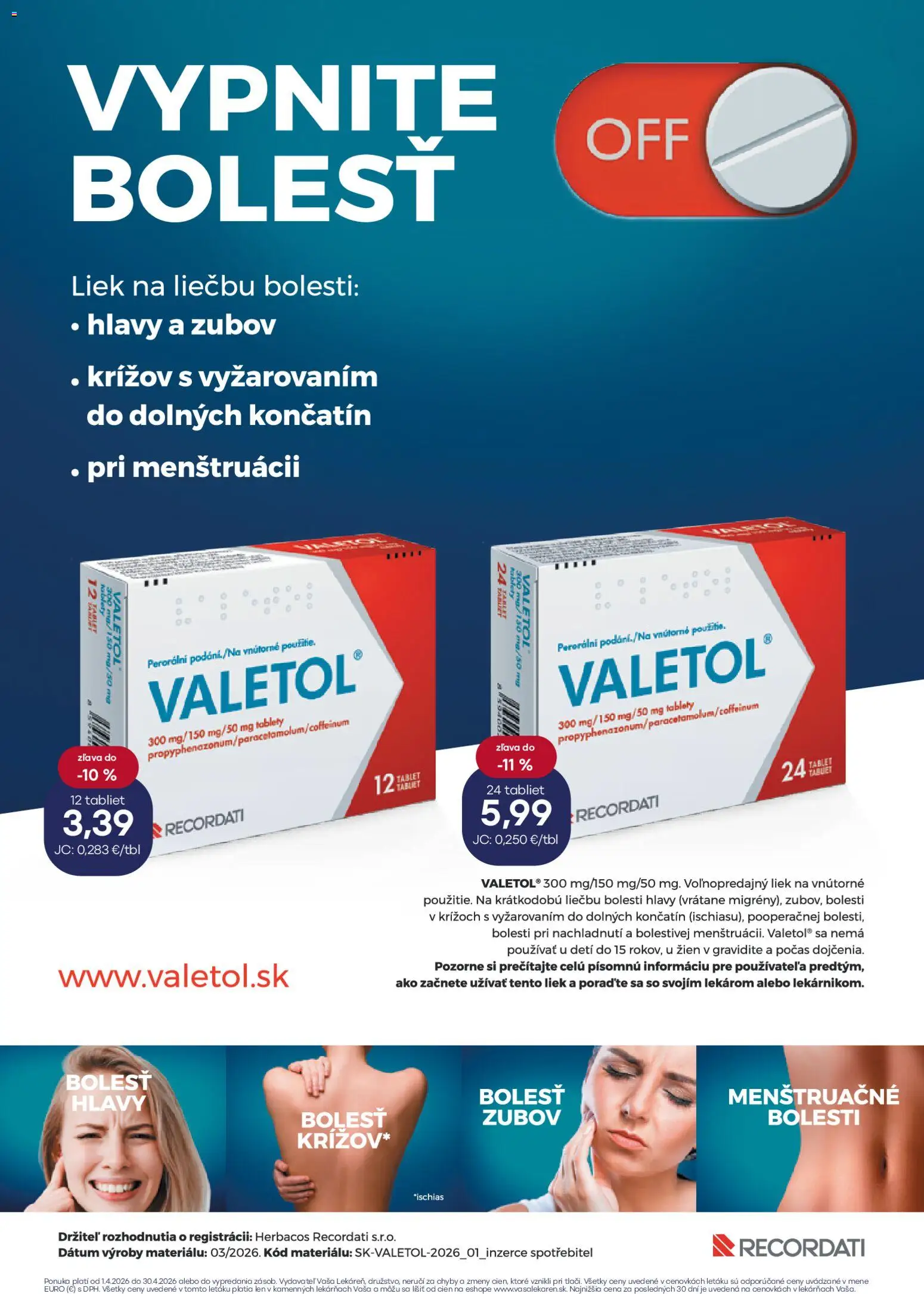 Nové Vaša lekáreň akcie – leták je platný od 01.04.2026 | Strana: 16
