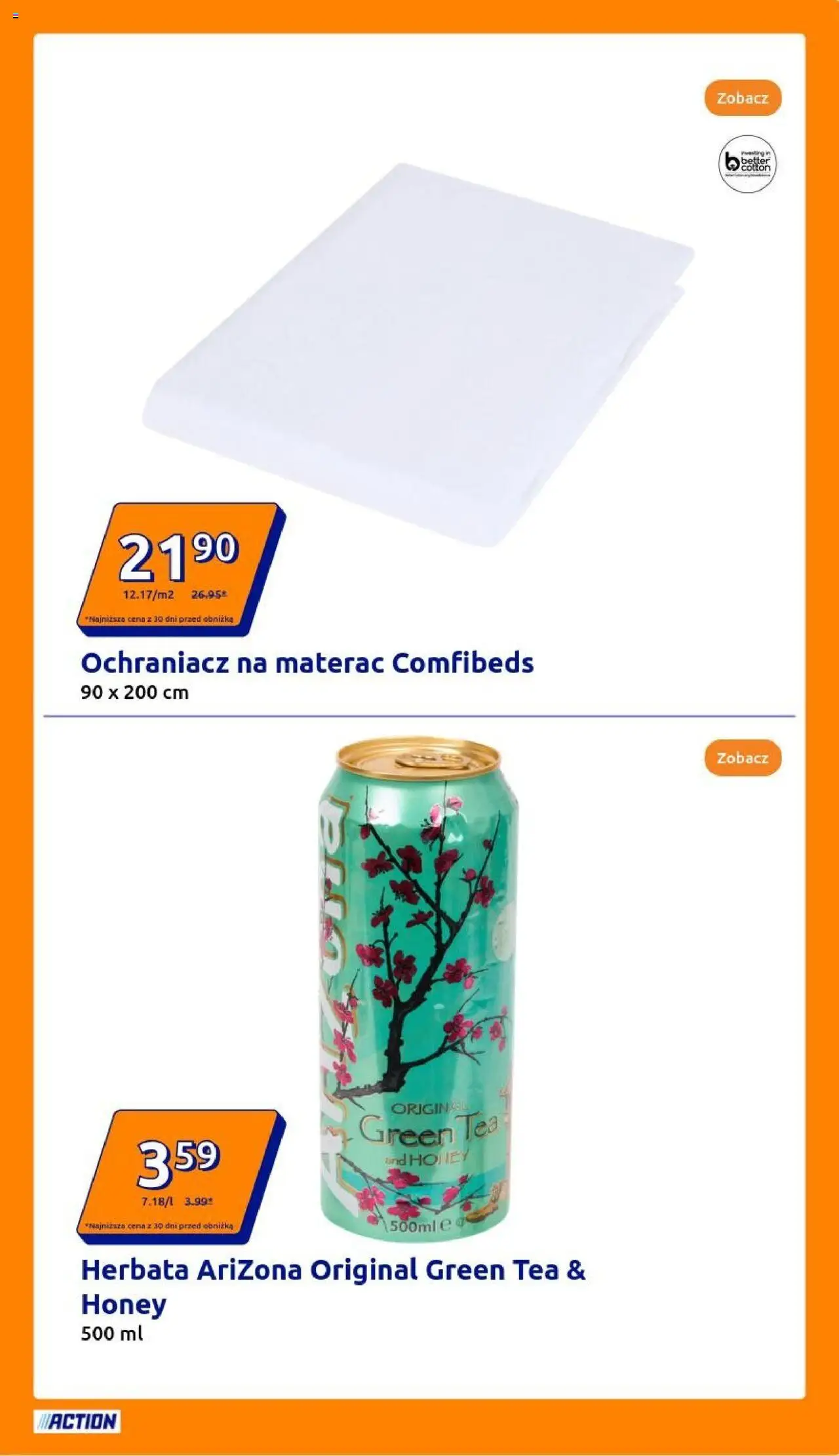 Action Gazetka od 20.08.2025 | Strona: 17 | Produkty: Materac, Herbata