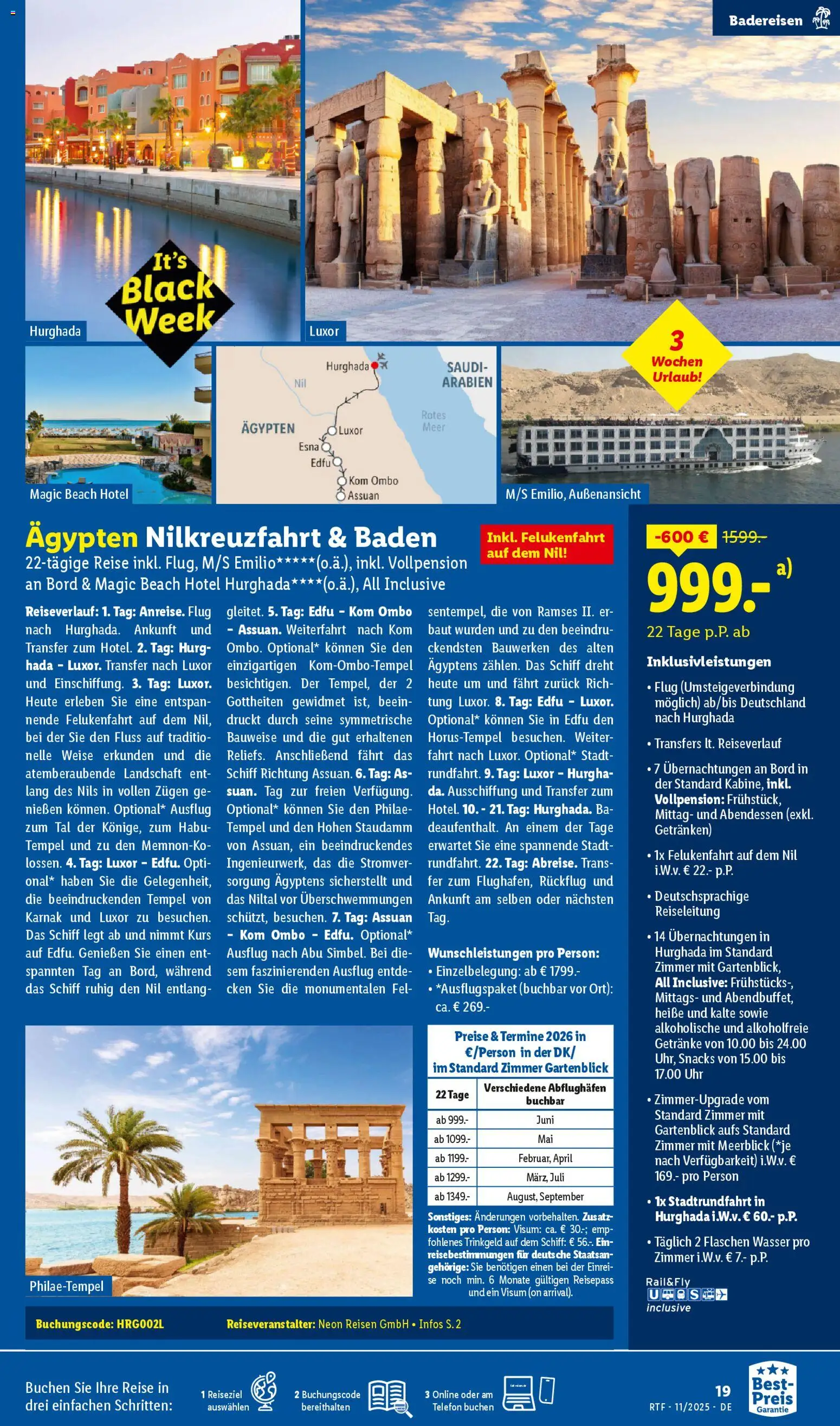 Lidl Reisen - Black Friday – gültig ab 12.11.2025 | Seite: 19 | Produkte: Wasser, Telefon, Uhr