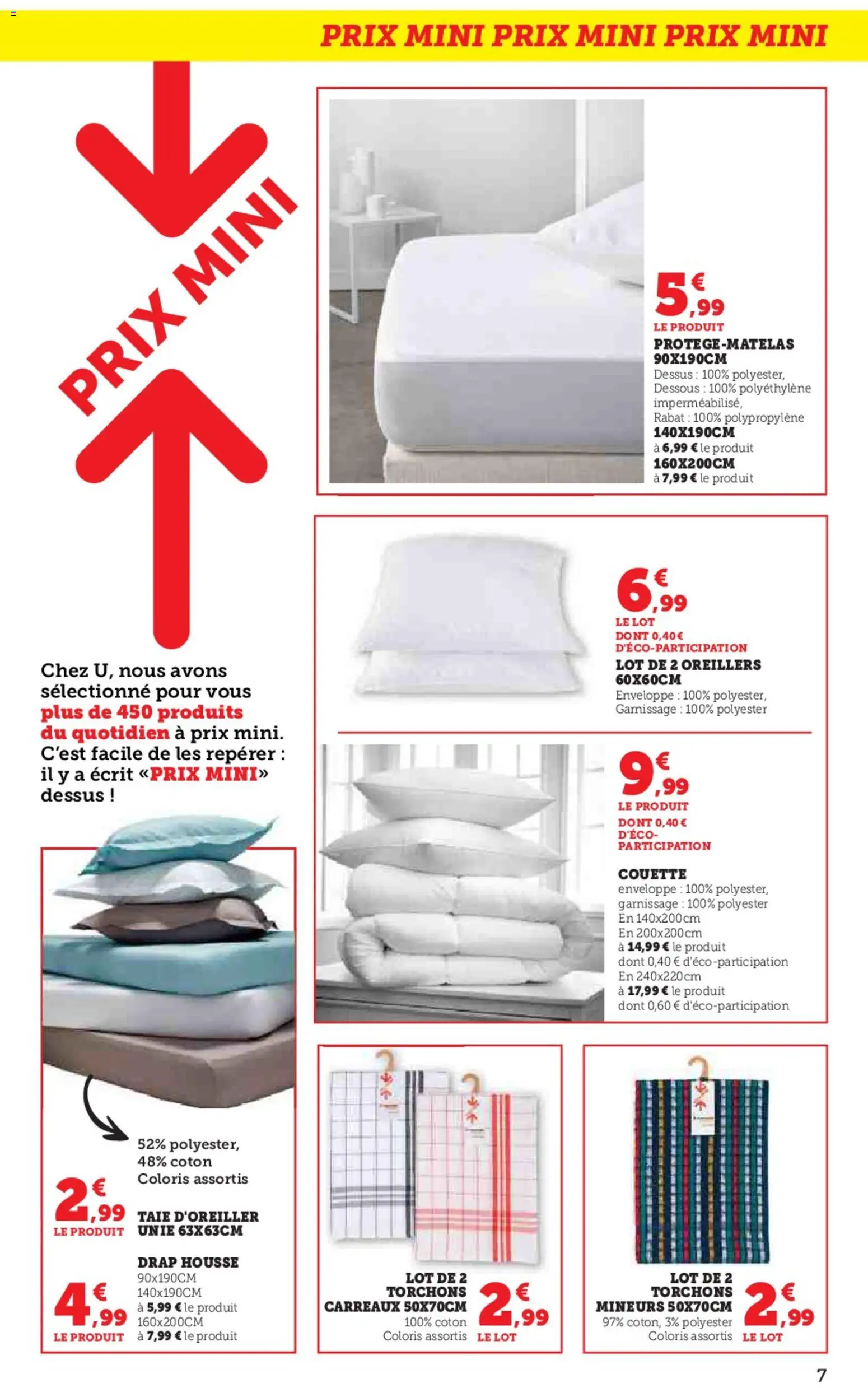 {H1} | Page: 7 | Produits: Taie d'oreiller, Coton, Enveloppe, Couette