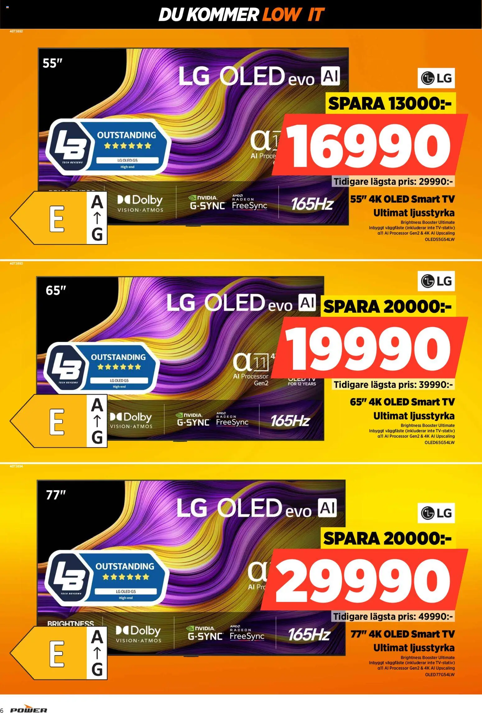 Power reklamblad aktuell från 09.03.2026 | Sida: 6 | Produkter: Smart tv, Tv