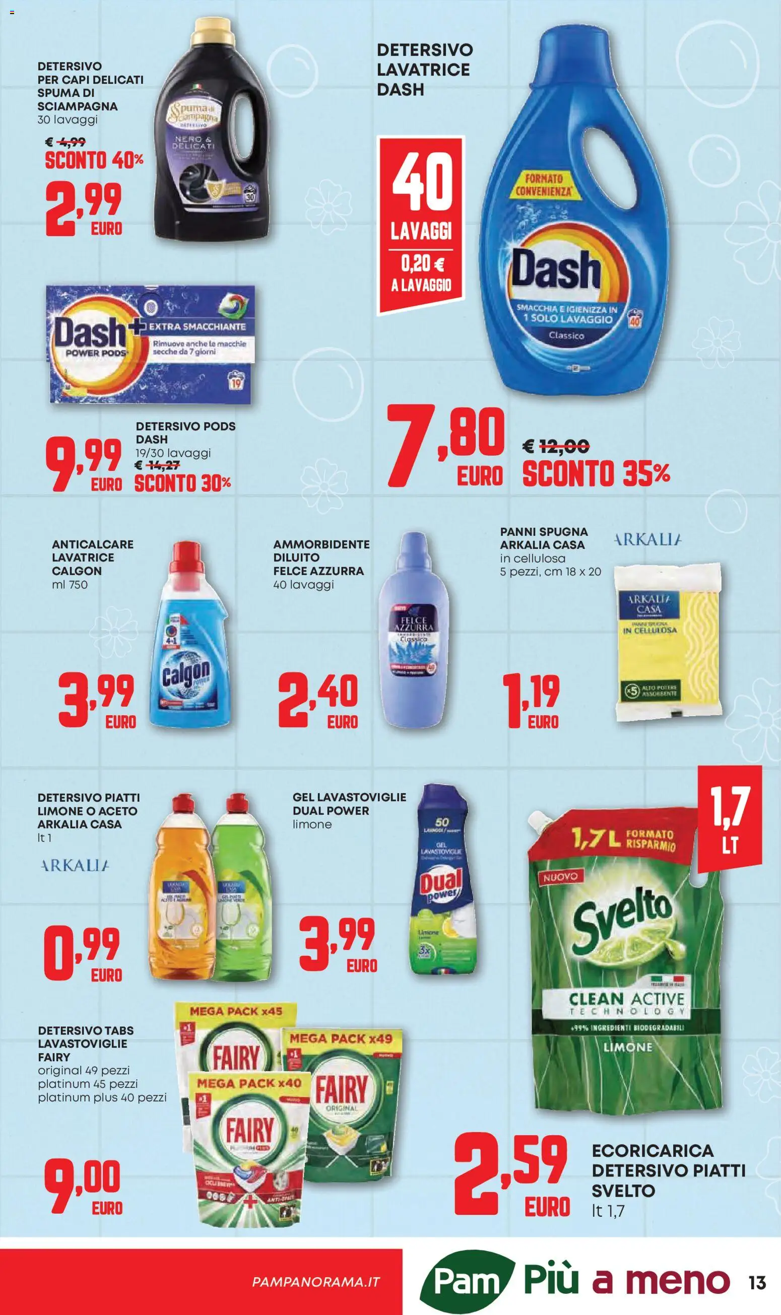 Volantino PAM del 07.04.2026 | Pagina: 13 | Prodotti: Ammorbidente, Anticalcare, Limone, Lavatrice