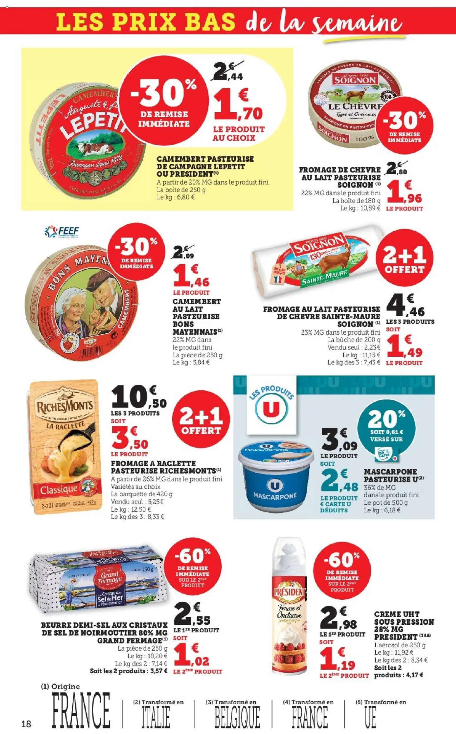 {H1} | Page: 18 | Produits: Fromage à raclette, Raclette, Fromage, Camembert