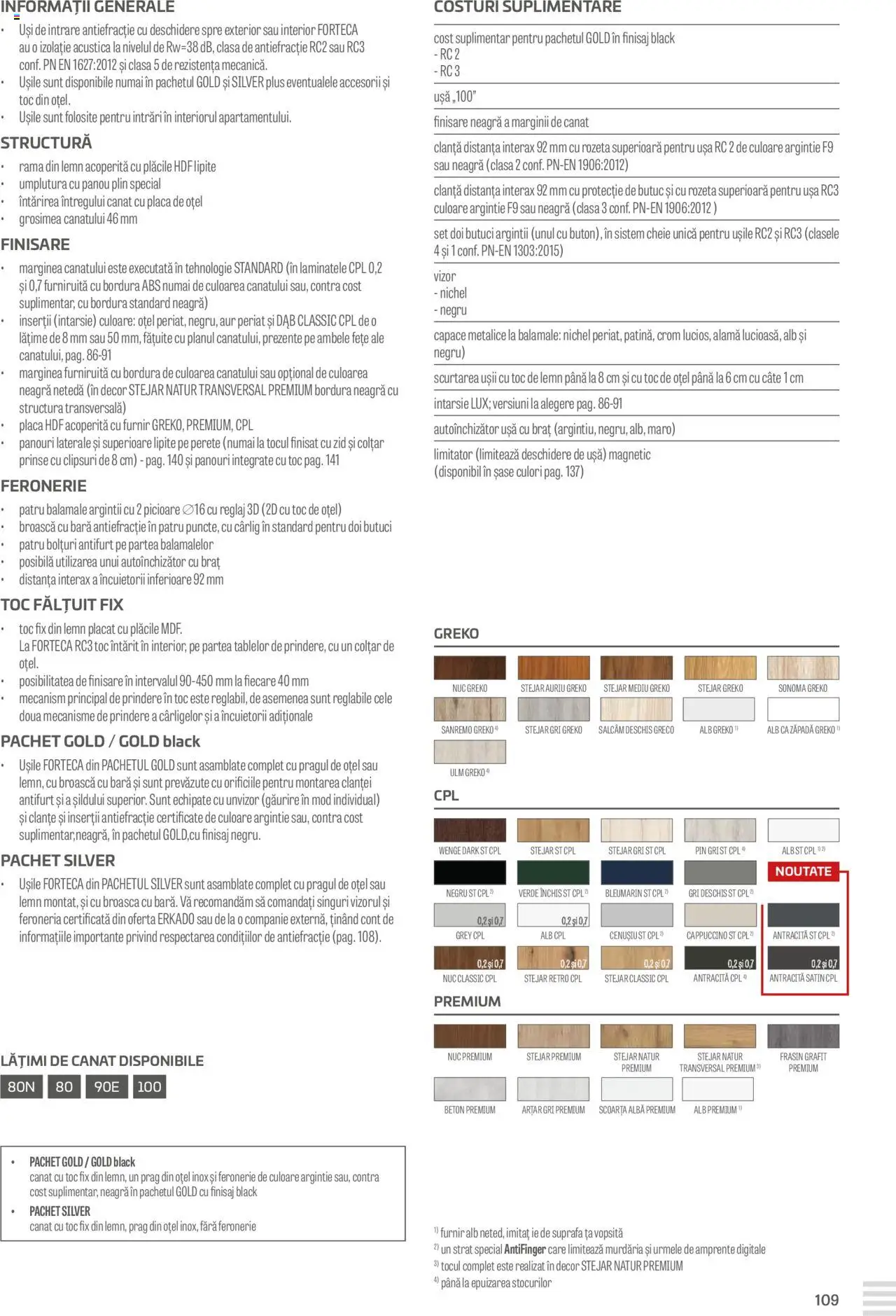 Proges catalog - Erkado – valabil de la 23.08.2024 | Pagină: 109 | Produse: Colțar, Ușă