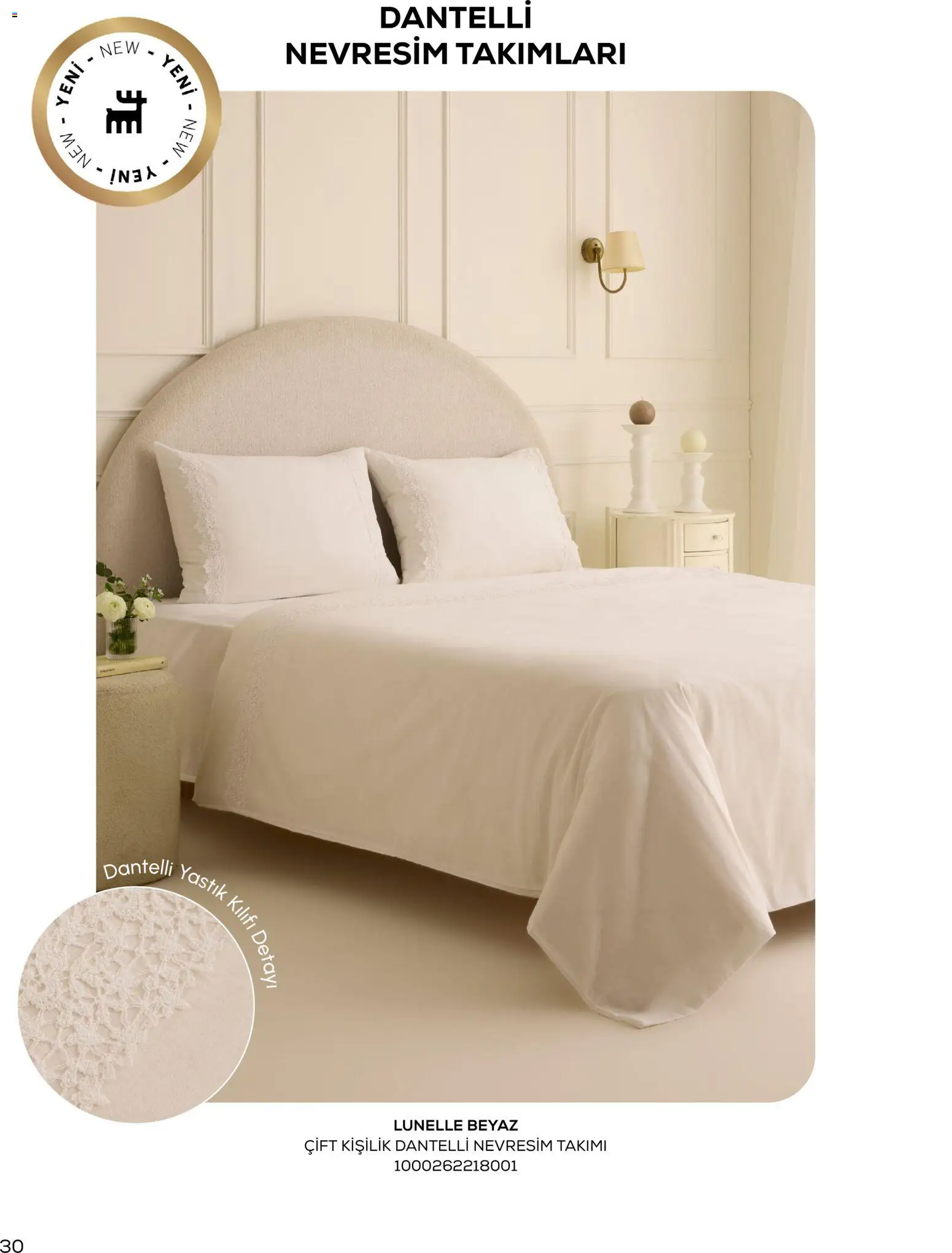 Karaca Home - Katalog Sezonsuz Karaca Home Şıklığı - İlkbahar / Yaz 2026 - 01.03.2026 tarihinden itibaren geçerlidir | Sayfa: 30 | Ürünler: Yastık, Nevresim, Yastık kılıfı, Nevresim takımları