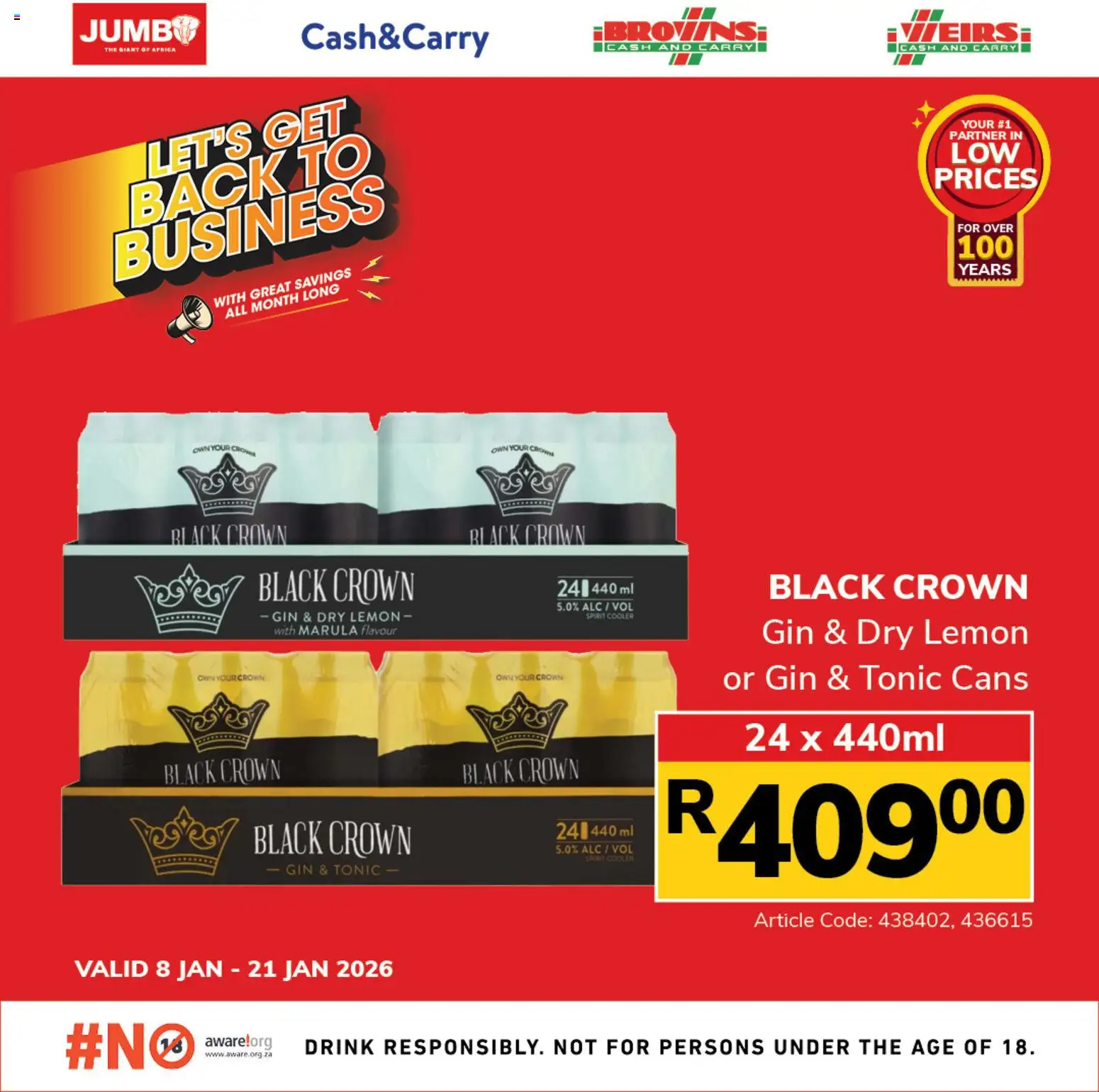 New Jumbo catalogue – valid from 08.01.2026 | Page: 3 | Products: Tonic, Cooler, Gin, Lemon