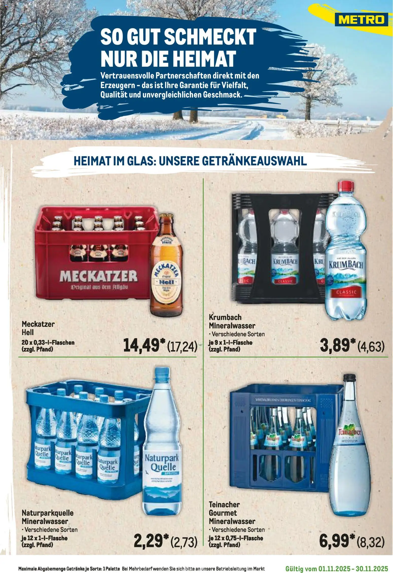 Metro Regionaler Flyer – gültig ab 01.11.2025 | Seite: 69 | Produkte: Mineralwasser