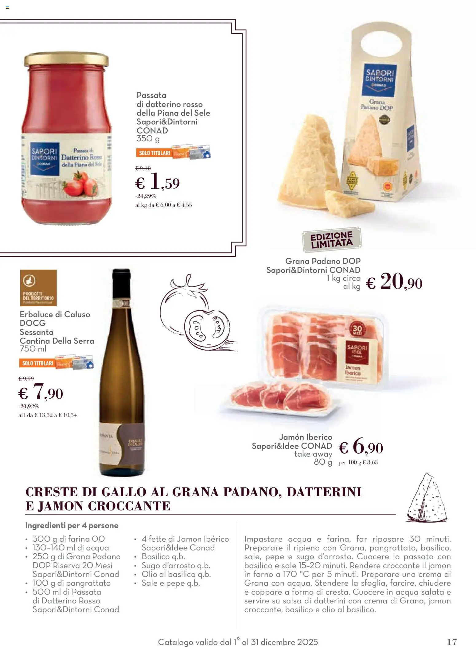 Volantino Conad del 01.12.2025 | Pagina: 17 | Prodotti: Crema, Acqua, Sale, Olio
