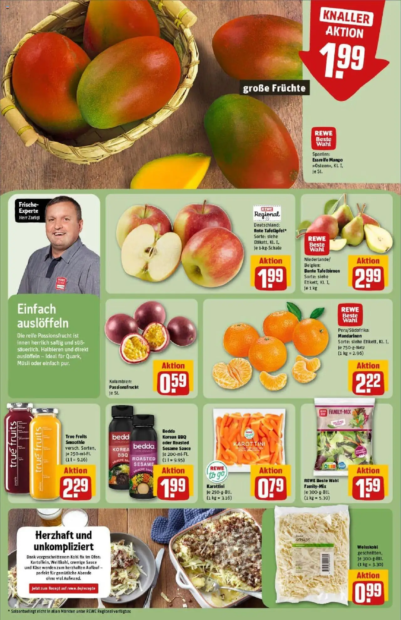 Rewe prospekt Zell Unter Aichelberg	 – gültig ab 06.10.2025 | Seite: 6 | Produkte: Musli, Käse, Mandarinen, Mango