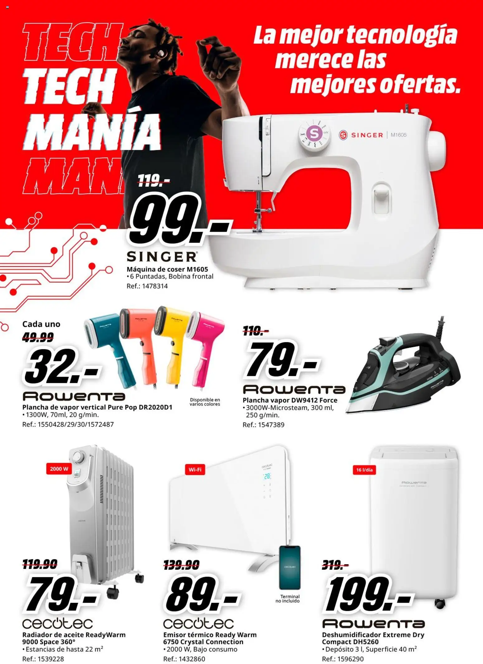 Media Markt folleto │ válido desde el 02.03.2026 | Página: 8 | Productos: Aceite, Plancha, Máquina de coser, Radiador