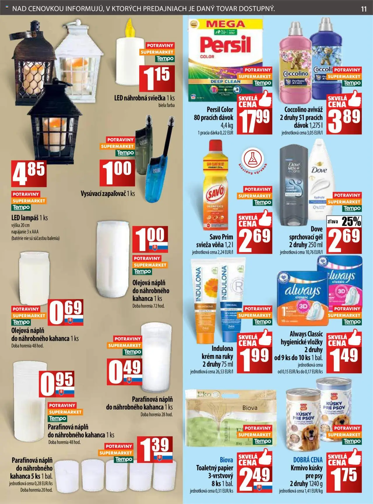 Nové COOP Jednota akcie – leták je platný od 02.10.2025 | Strana: 11 | Produkty: Led, Savo, Toaletný papier, Aviváž