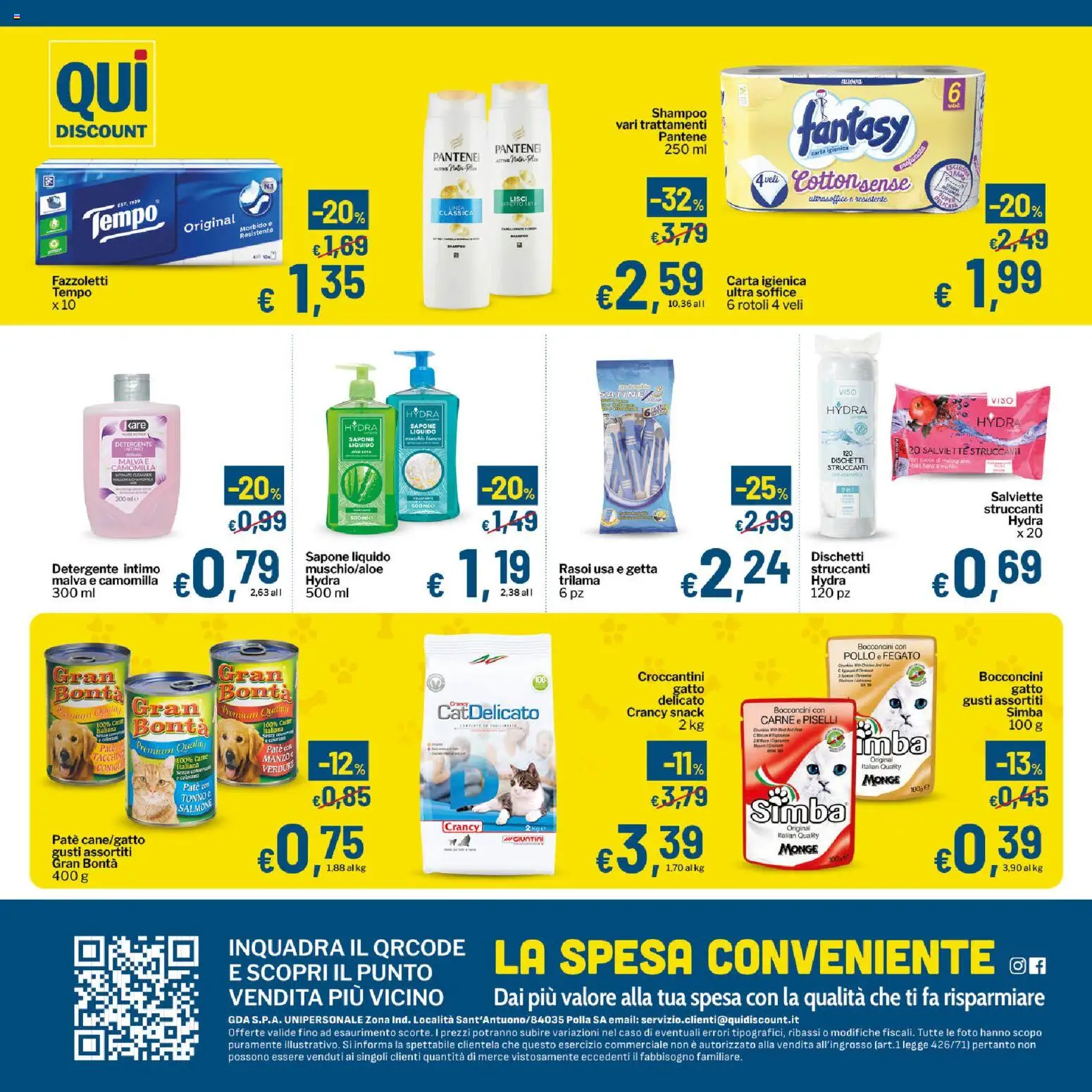Volantino Qui Discount del 03.03.2026 | Pagina: 12 | Prodotti: Paté, Pollo, Salmone, Tonno
