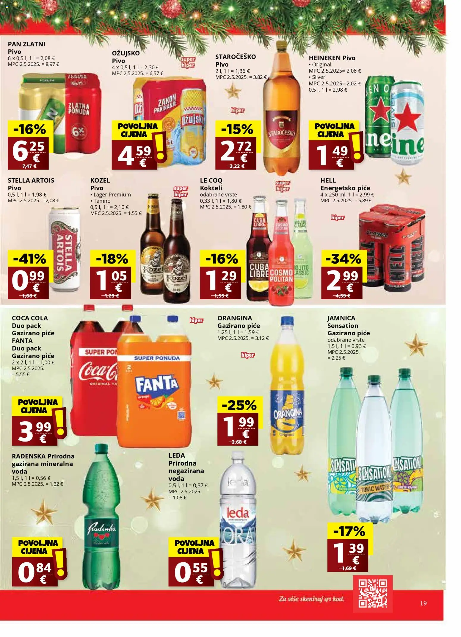 Ribola katalog | vrijedi od 17.12.2025 | Stranica: 19 | Proizvodi: Kozel, Ožujsko, Jamnica, Pan