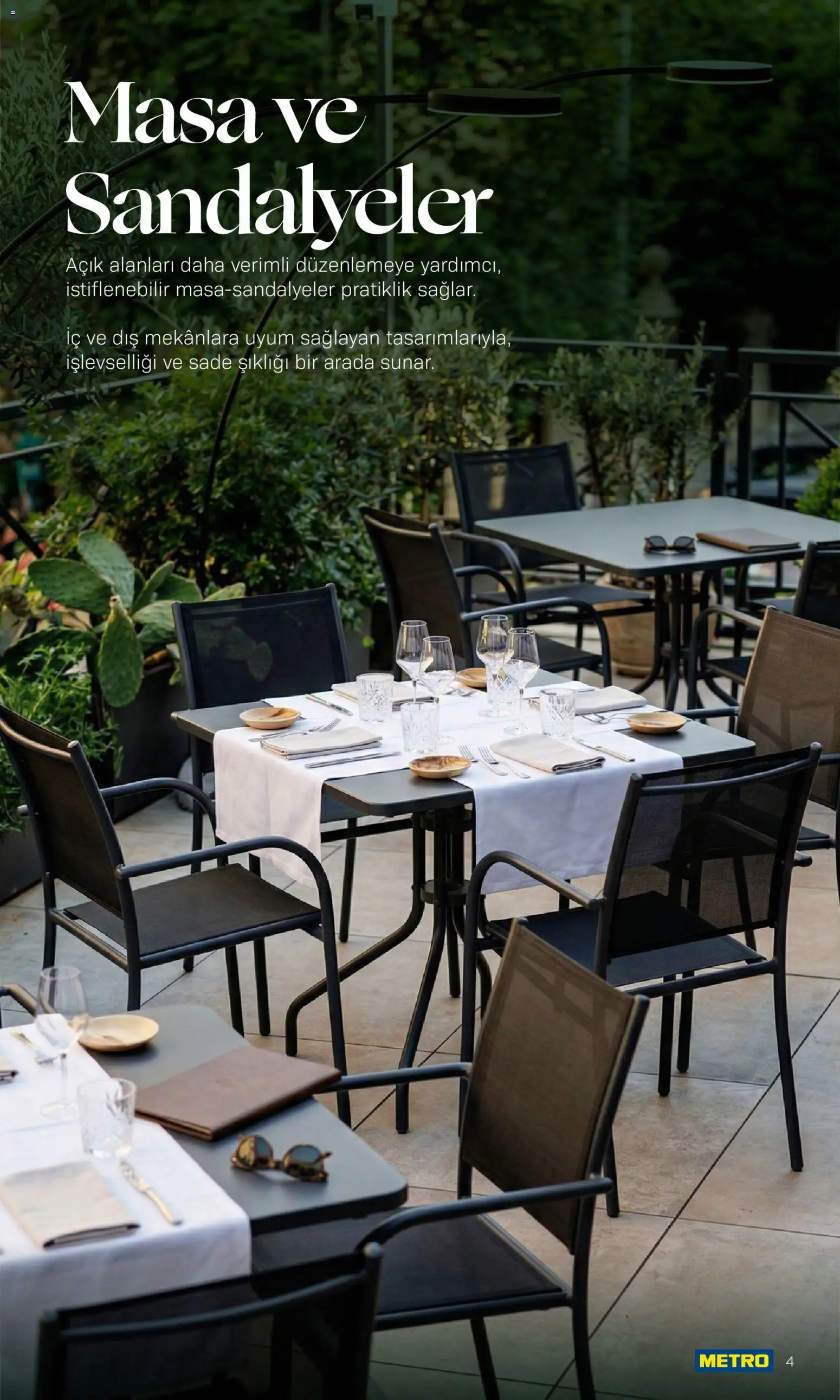 Metro - Açık Hava Çözümleri - 10.04.2026 tarihinden itibaren geçerlidir | Sayfa: 4 | Ürünler: Masa