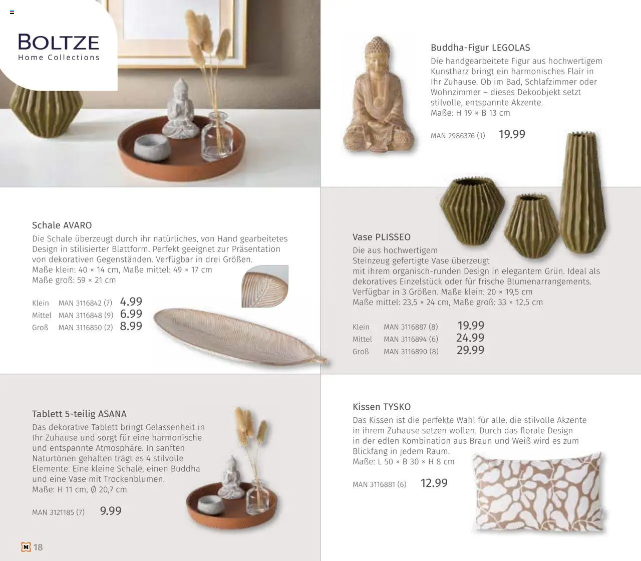 Müller Haushaltskatalog – gültig ab 03.10.2025 | Seite: 18 | Produkte: Kissen, Vase