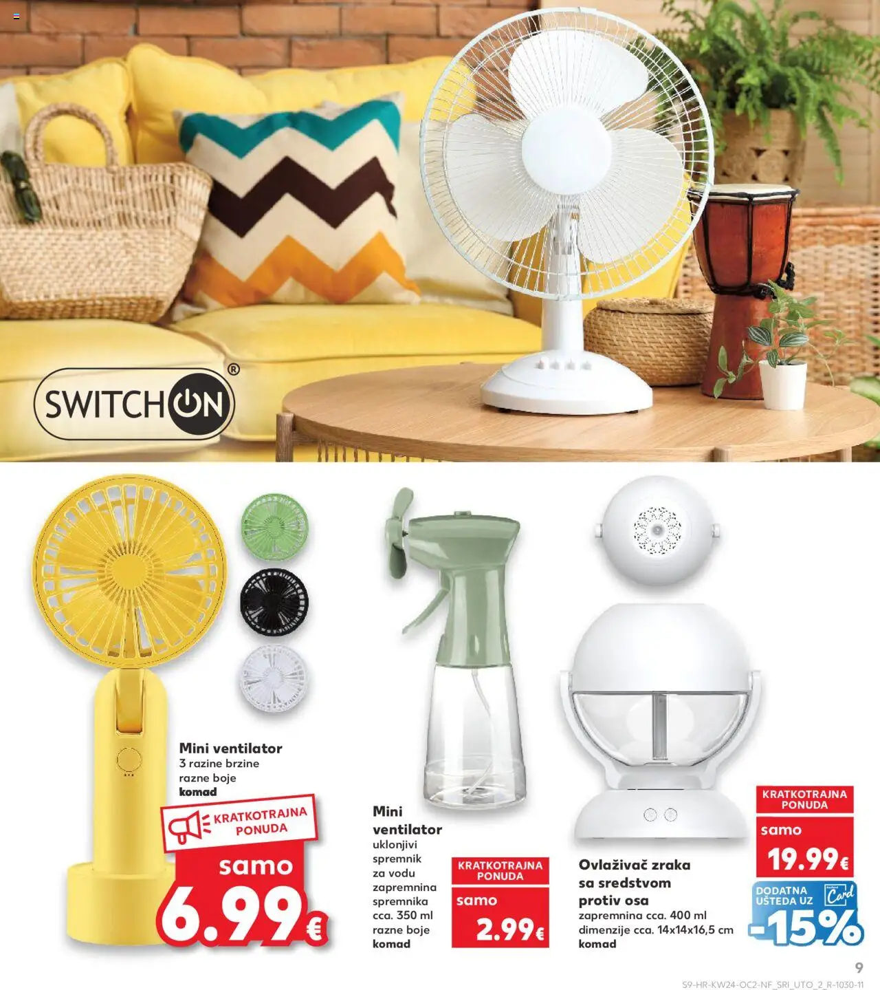 Kaufland HR akciós ujság - amely érvényes a következő dátumtól: 11.06.2025 | Oldal: 9 | Termékek: Ventilátor