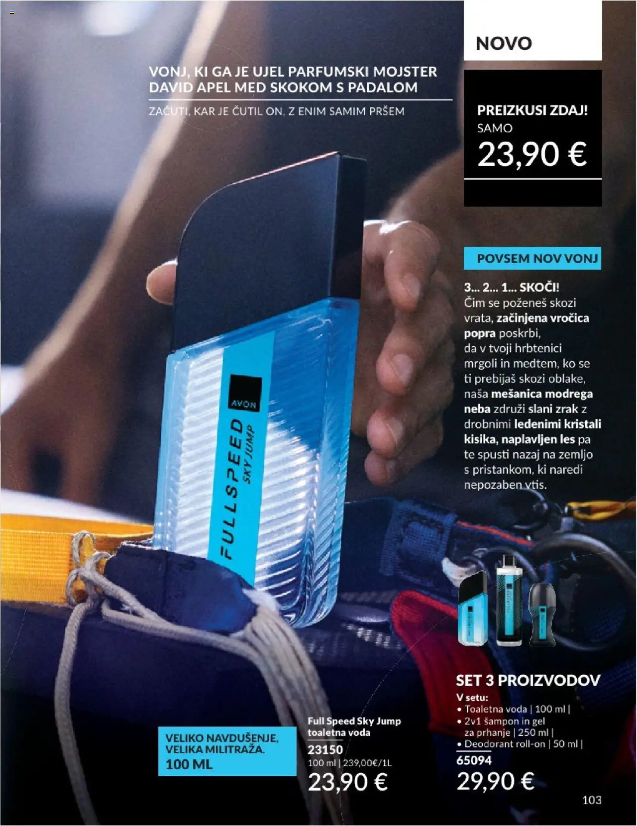 Avon katalog │ velja od 01.07.2025 | Stran: 103 | Izdelki: Sampon, Deodorant, Voda, Toaletna voda