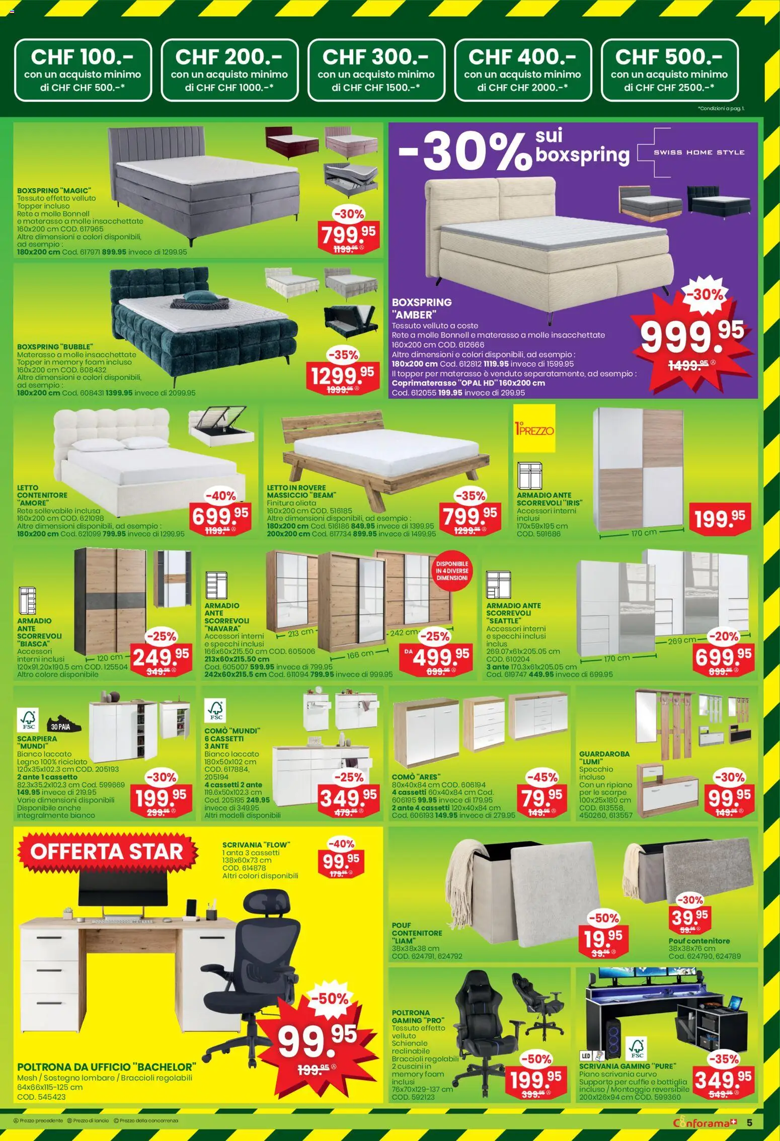 Conforama aktionen IT – gültig ab 22.04.2026 | Seite: 5 | Produkte: Topper, Pouf