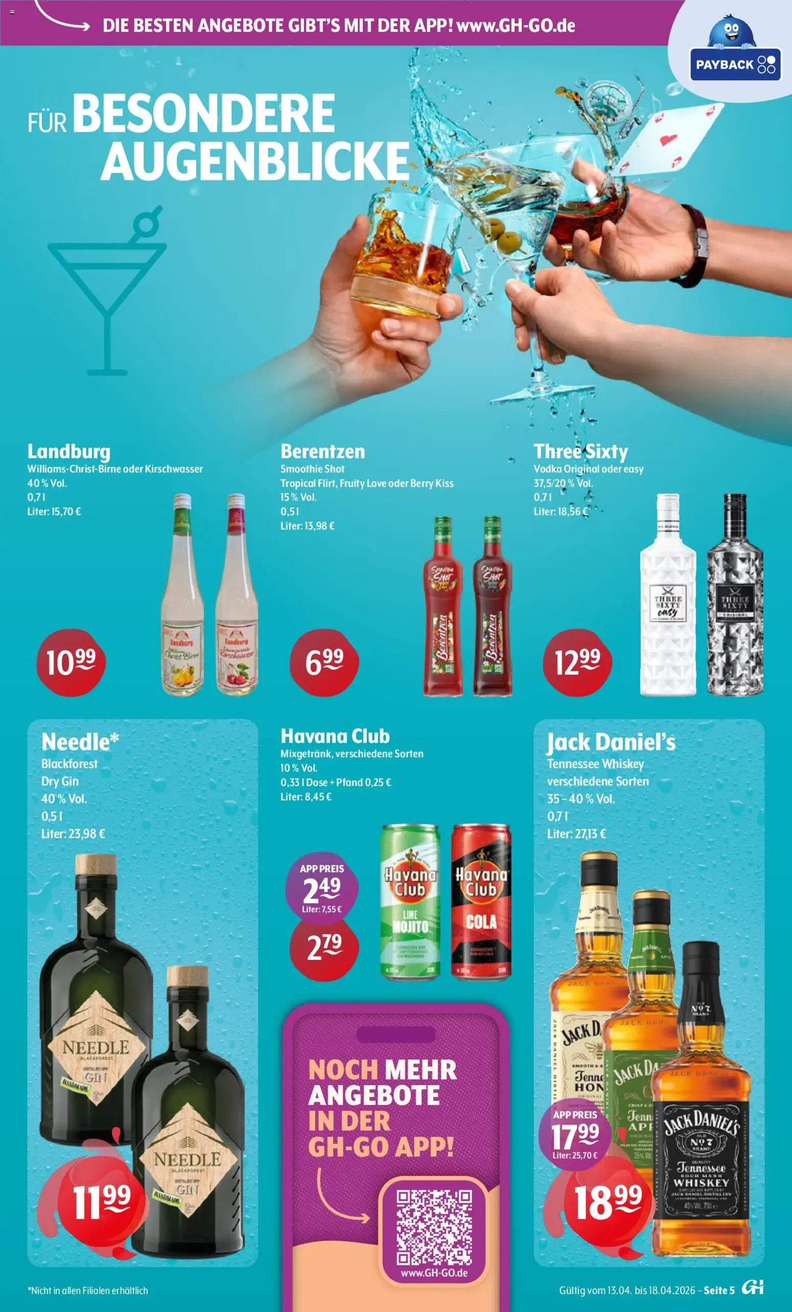 Getränke Hoffmann - Nordrhein - Westfalen – gültig ab 13.04.2026 | Seite: 5 | Produkte: Jack Daniel's, Vodka, Gin, Berentzen