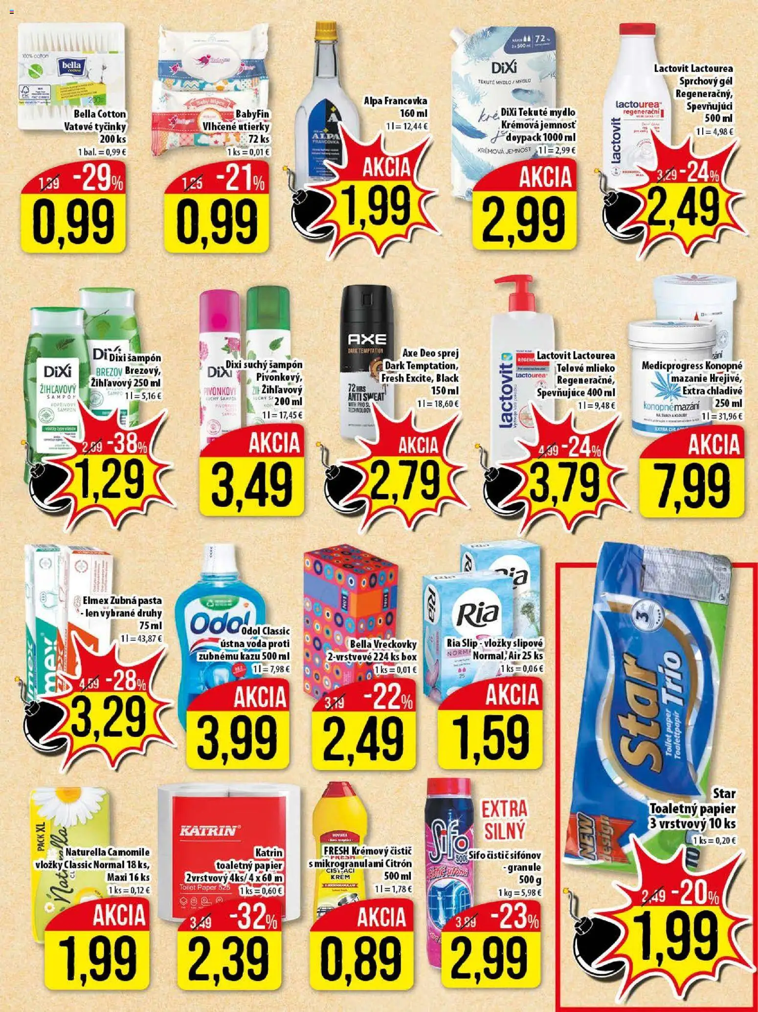 Nové Klas akcie – leták je platný od 27.10.2025 | Strana: 22 | Produkty: Mlieko, Šampón, Mydlo, Ústna voda