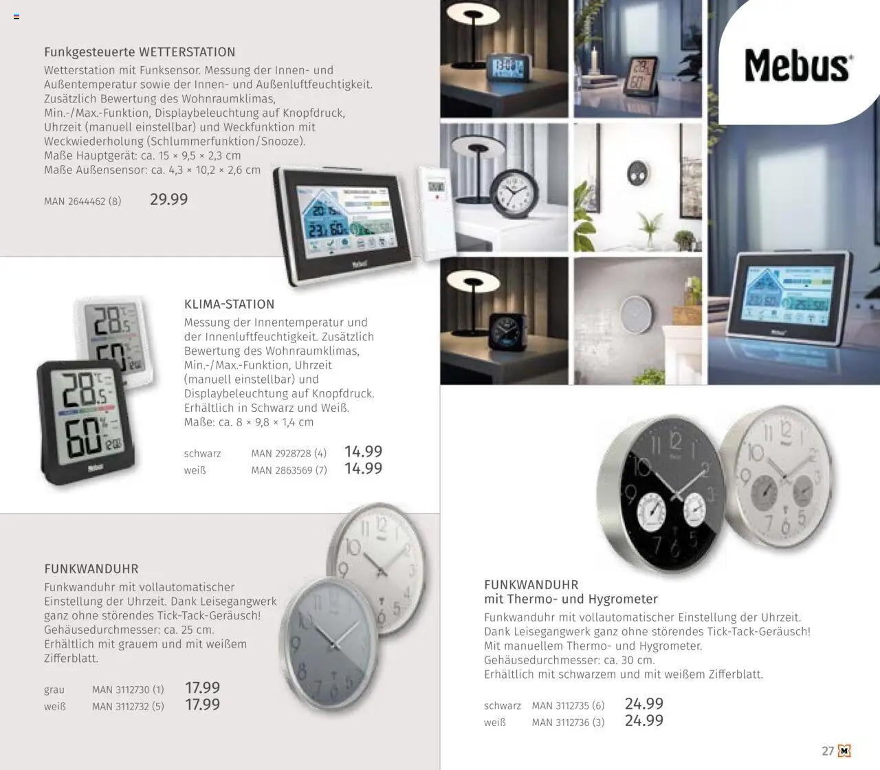 Müller Haushaltskatalog – gültig ab 03.10.2025 | Seite: 27 | Produkte: Wetterstation