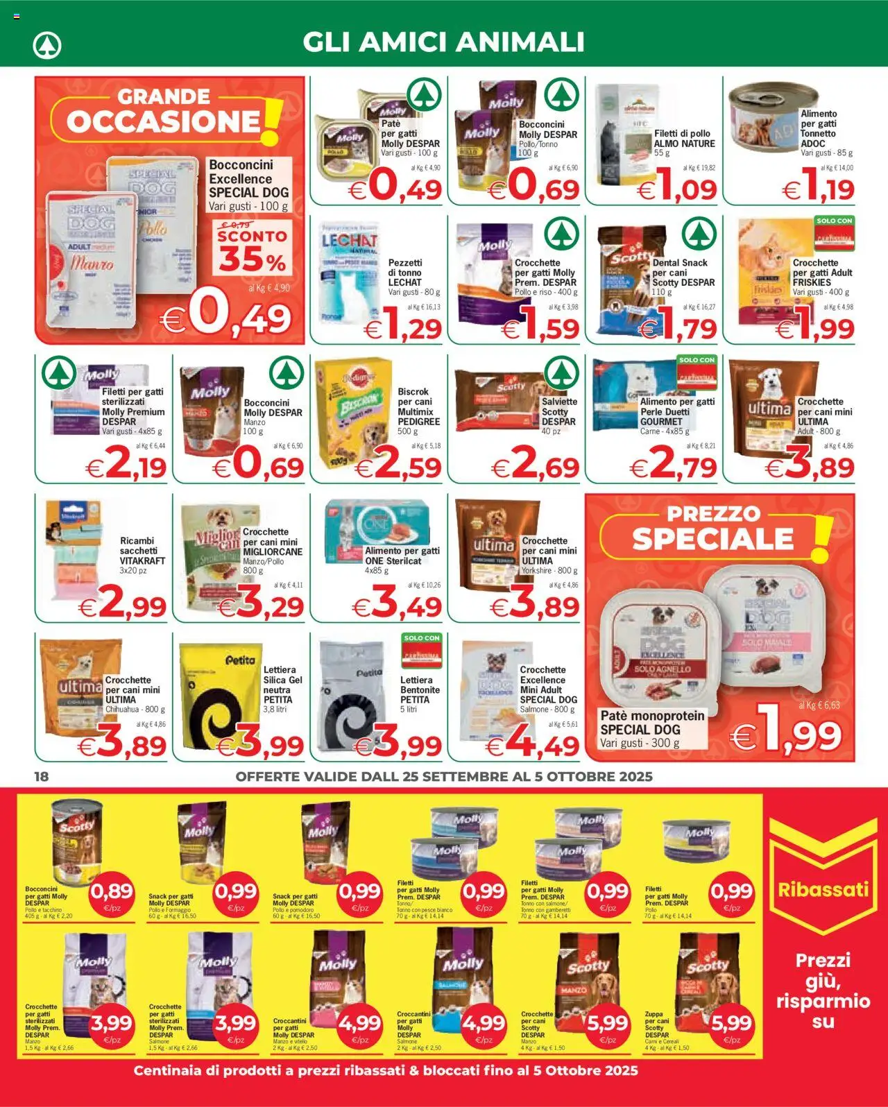 Volantino Eurospar del 25.09.2025 | Pagina: 18 | Prodotti: Paté, Pesce, Formaggio, Crocchette