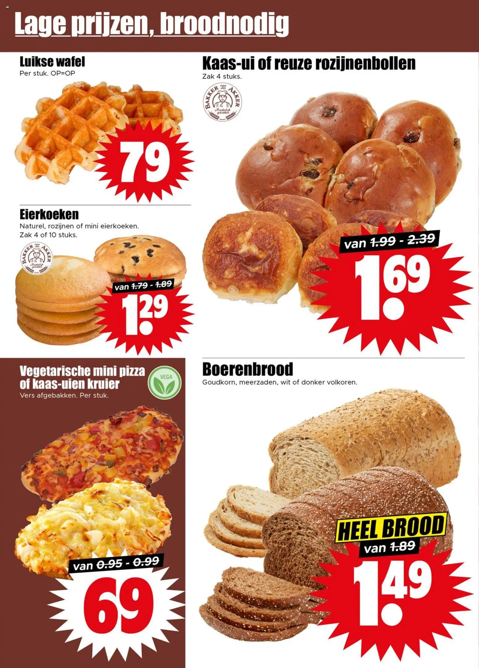 {H1} | Pagina: 6 | Producten: Brood, Pizza, Rozijnen, Zak