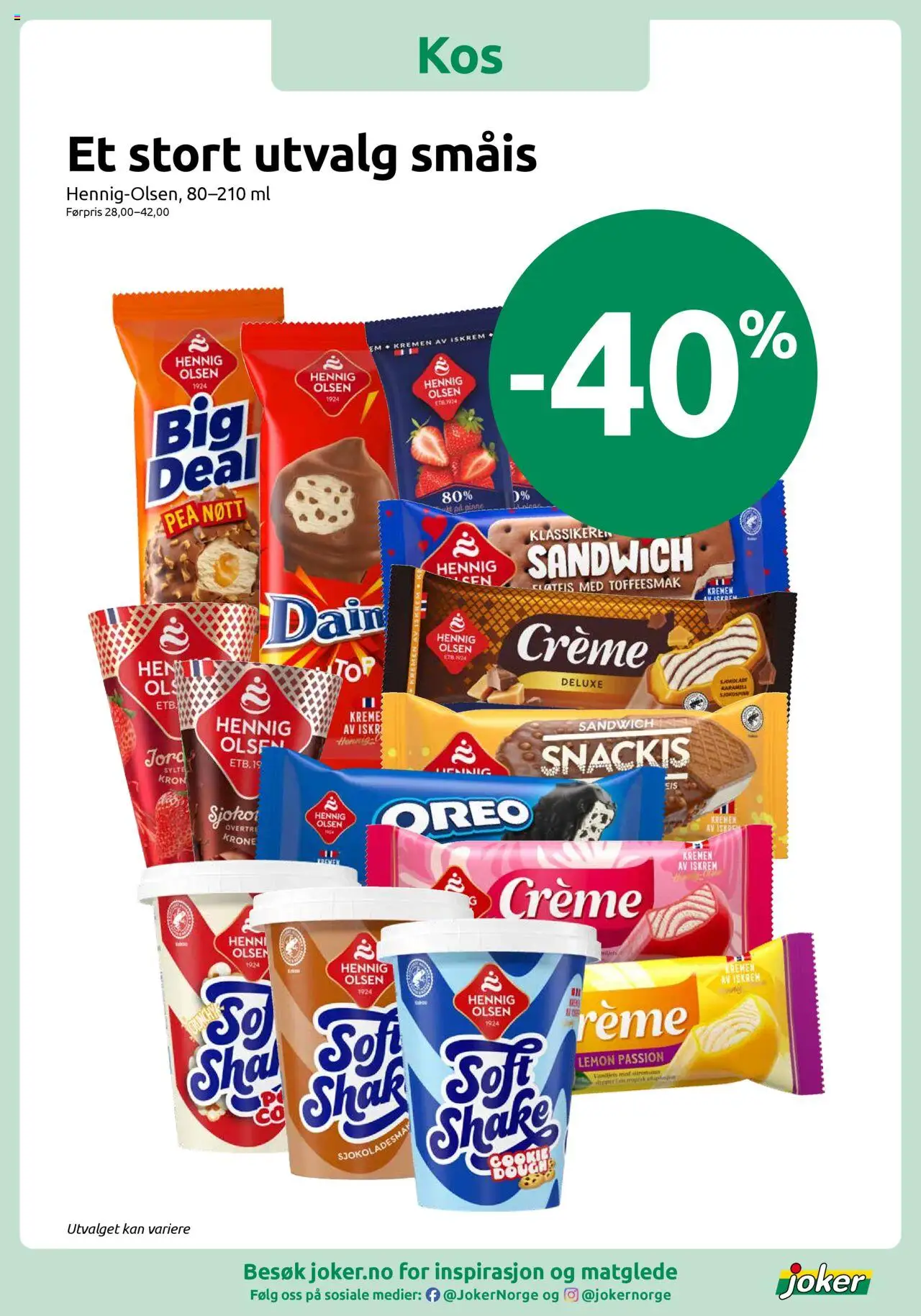  | Side: 15 | Produkter: Sjokolade, Iskrem, Kondomi, Коньяк