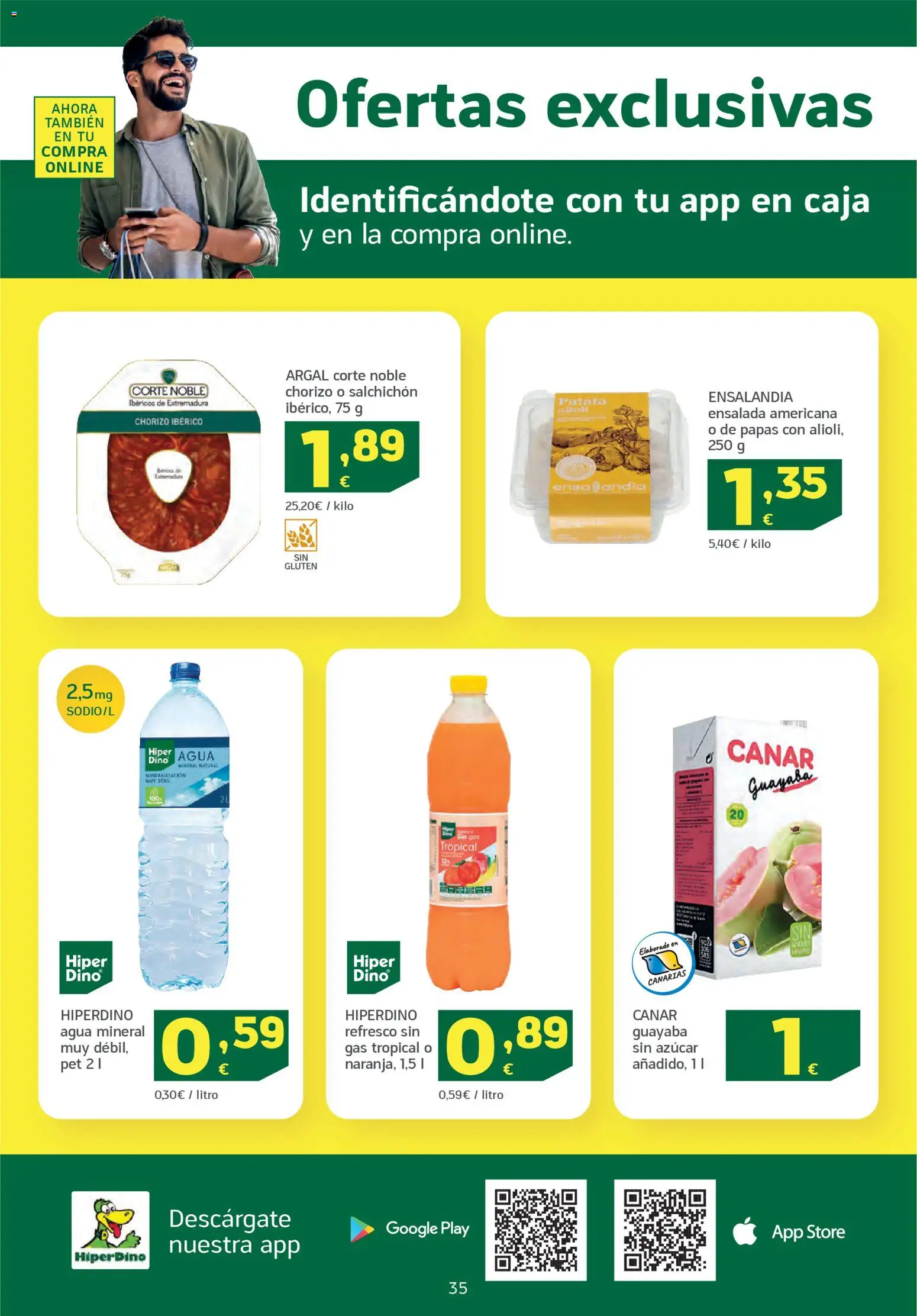 HiperDino folleto │ válido desde el 07.01.2026 | Página: 35 | Productos: Ensalada, Agua mineral, Caja