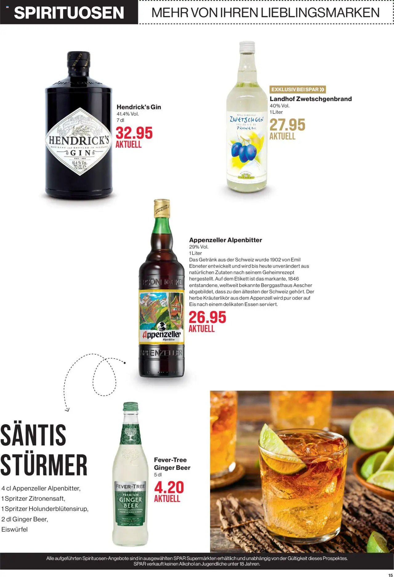 SPAR Aktionen ab 24.07.2025 | Seite: 15 | Produkte: Zwetschgen, Gin, Eis