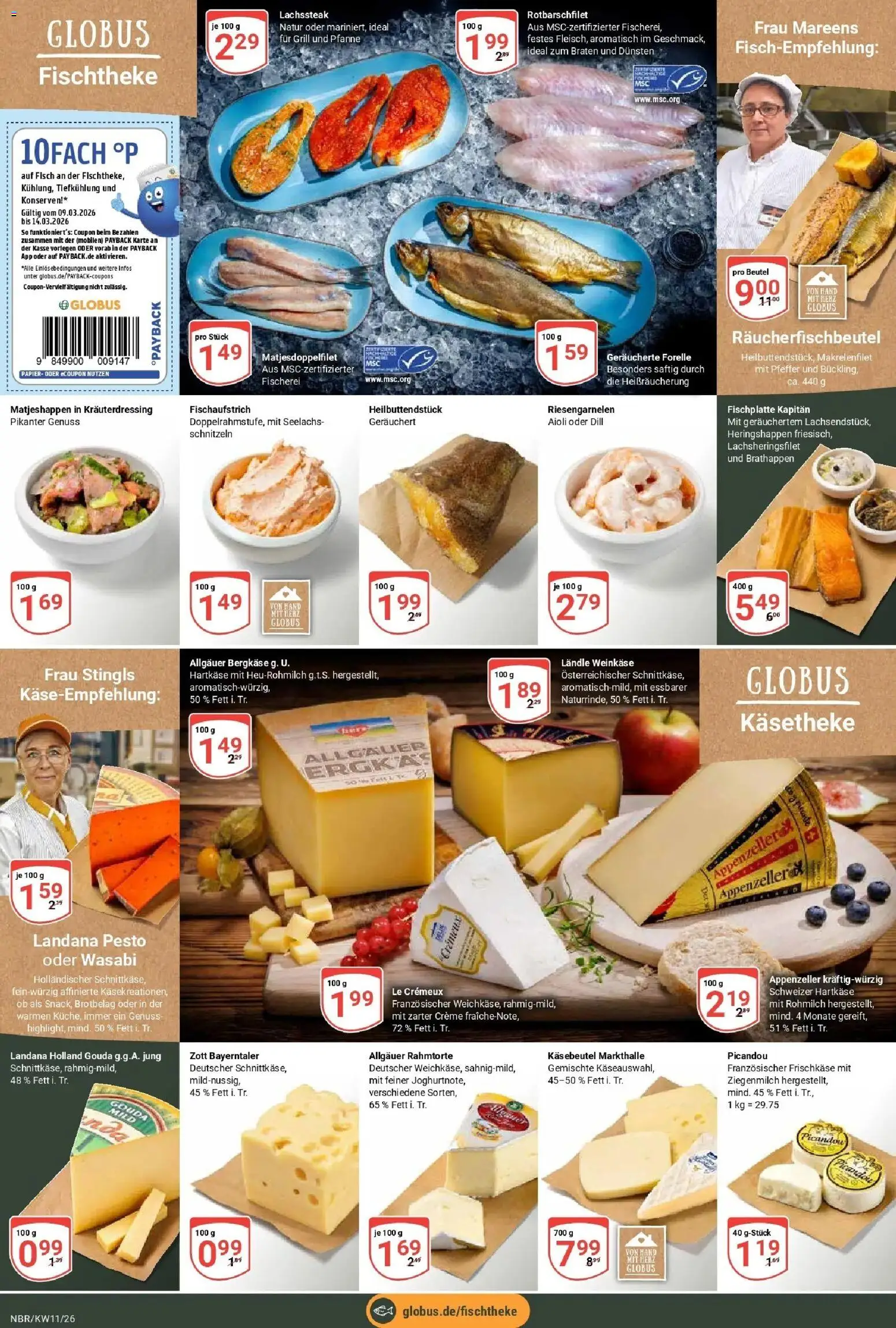 Globus prospekt Neubrandenburg	 – gültig ab 09.03.2026 | Seite: 8 | Produkte: Grill, Gouda, Fisch, Dill