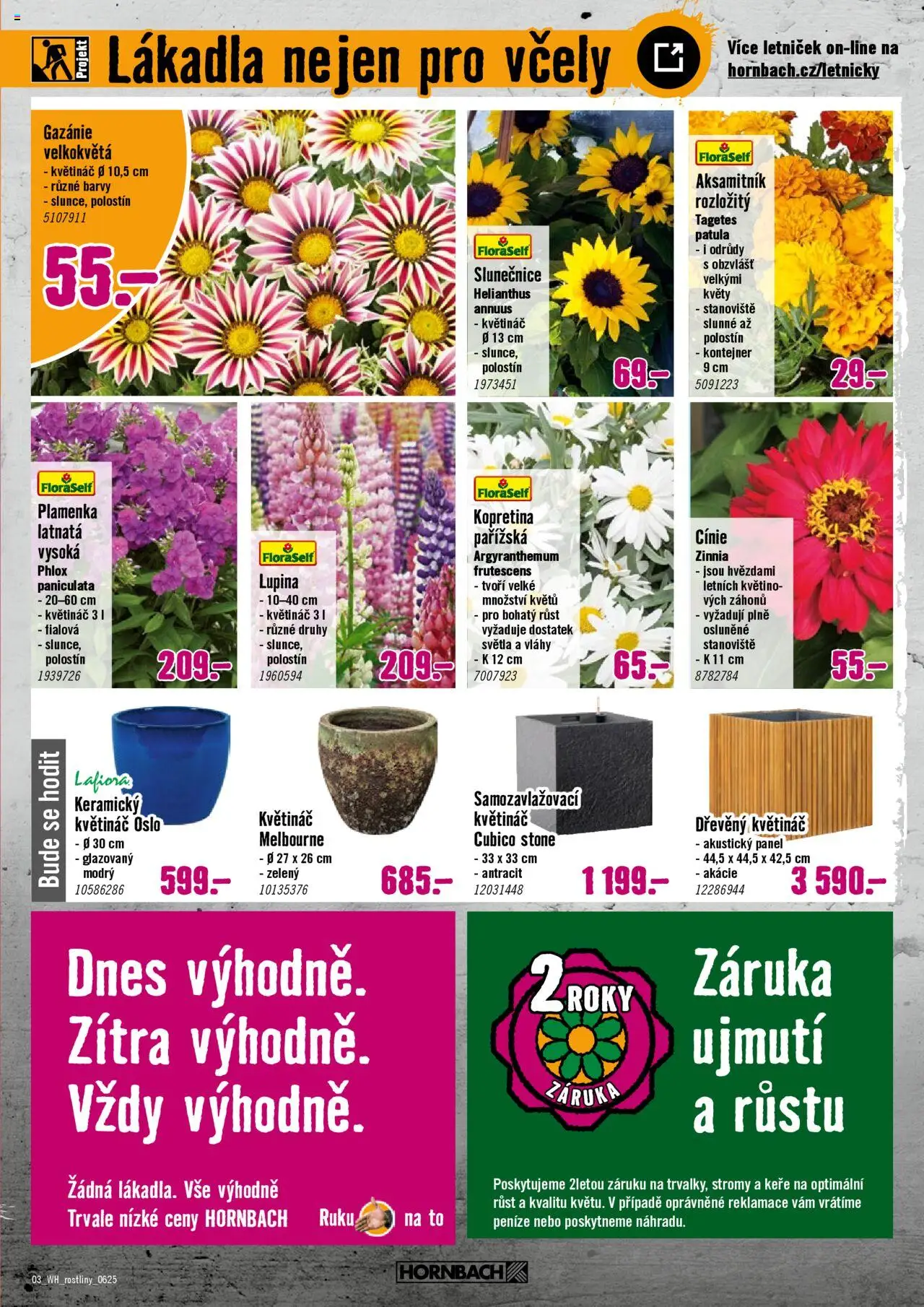 HORNBACH leták - Okrasné rostliny od 11.06.2025 | Strana: 3 | Produkty: Květináč, Barvy