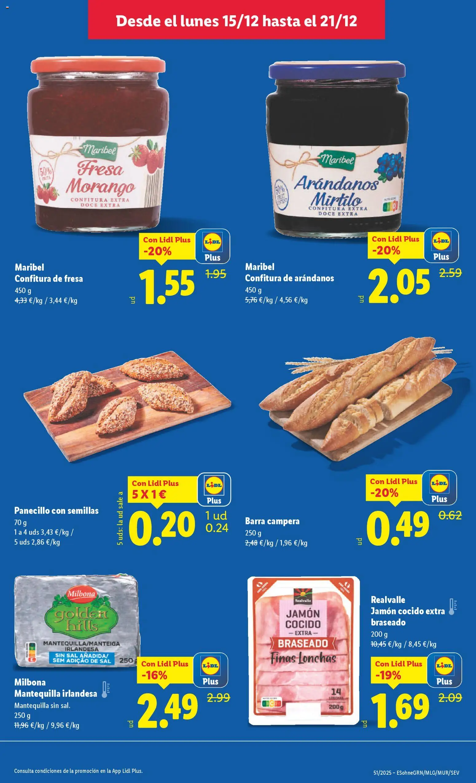 Lidl folleto │ válido desde el 15.12.2025 | Página: 22 | Productos: Jamón, Jamón cocido, Συσκευή ροής
