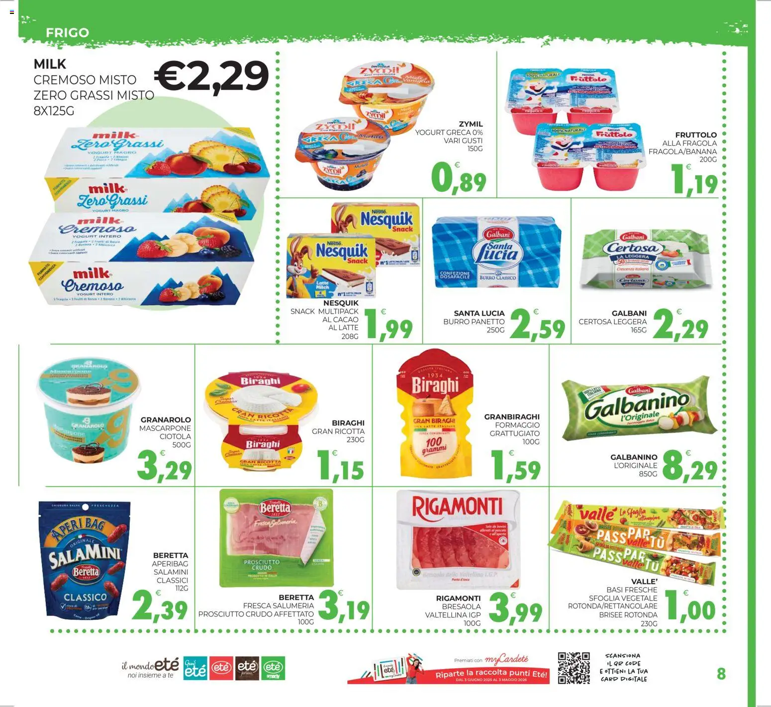 Volantino Eté del 27.12.2025 | Pagina: 8 | Prodotti: Tè, Latte, Prosciutto, Cacao