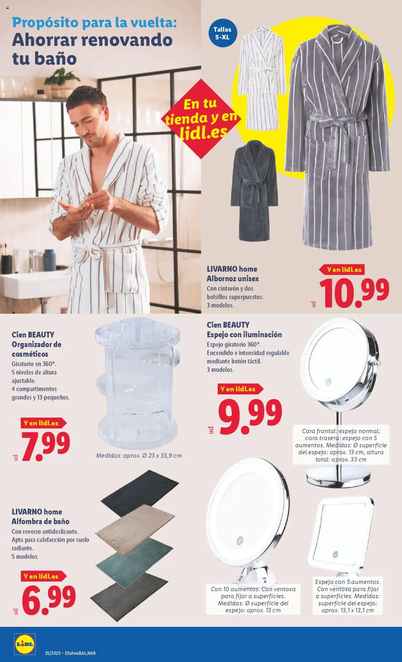 Lidl catálogo de bazar VAL │ válido desde el 25.08.2025 | Página: 24 | Productos: Cinturón, Galette de chaise, Espejo, Alfombra