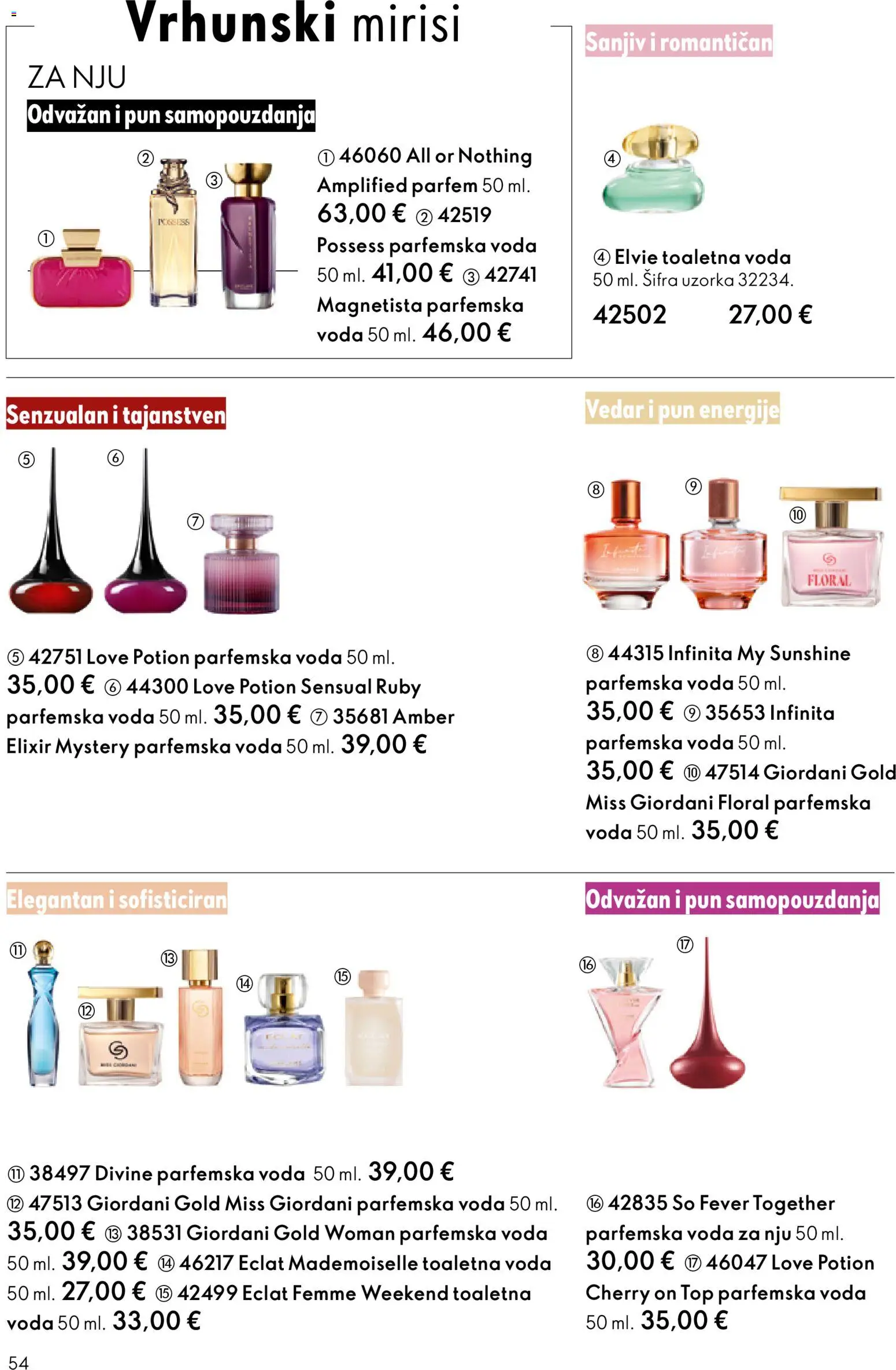 Oriflame katalog | vrijedi od 19.11.2025 | Stranica: 54 | Proizvodi: Parfem, Voda