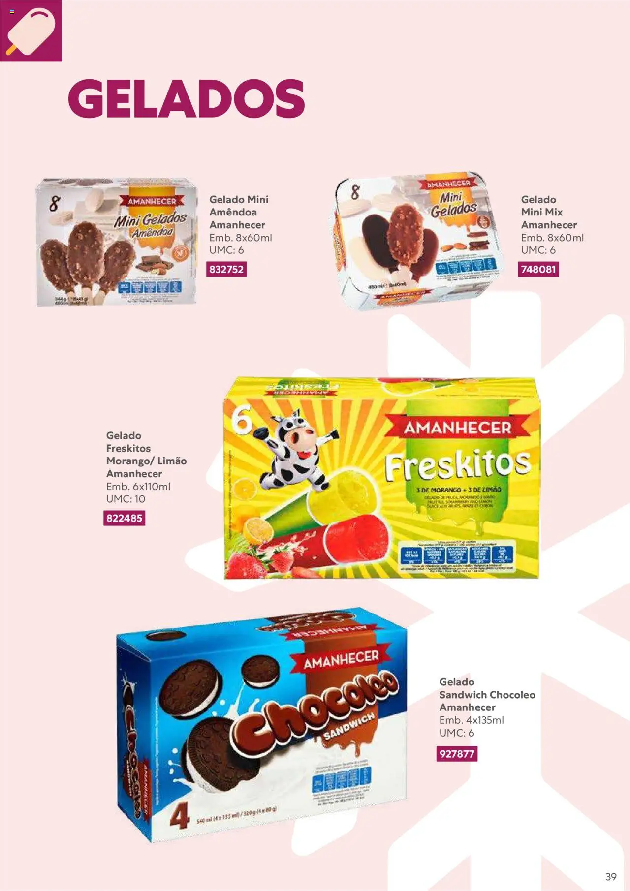 Recheio Congelados │ válido de 01.02.2024 | Página: 39 | Produtos: Gelado