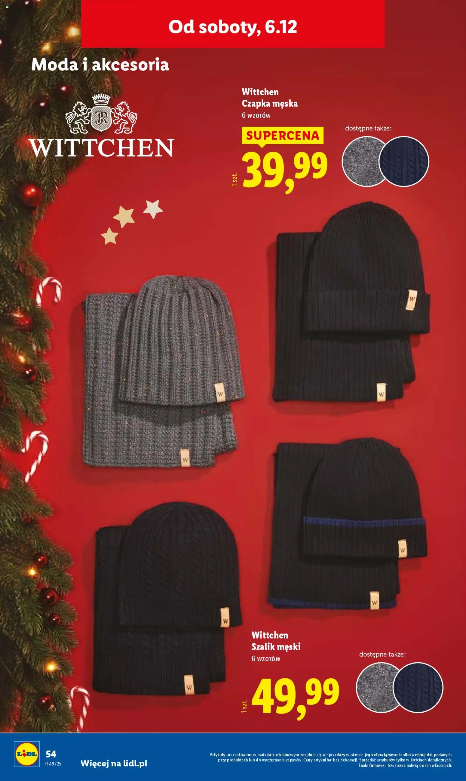 Lidl Gazetka - Cyber Monday od 01.12.2025 | Strona: 60 | Produkty: Szalik, Czapka