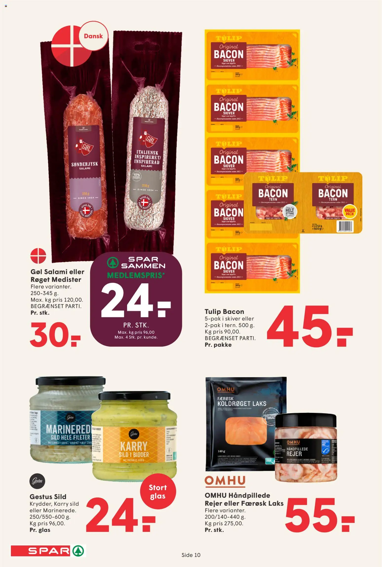Spar tilbudsavis – gyldig fra 16.01.2026 | Side: 10 | Produkter: Karry, Salami, Sild, Bacon