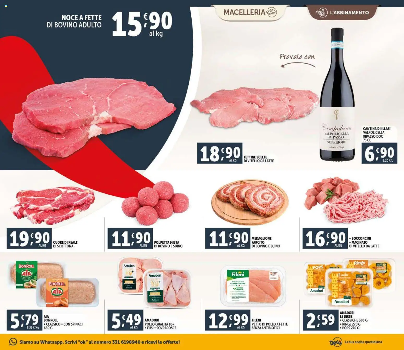Volantino Decò del 11.01.2026 | Pagina: 5 | Prodotti: Bovino, Petto di Pollo, Pollo, Latte