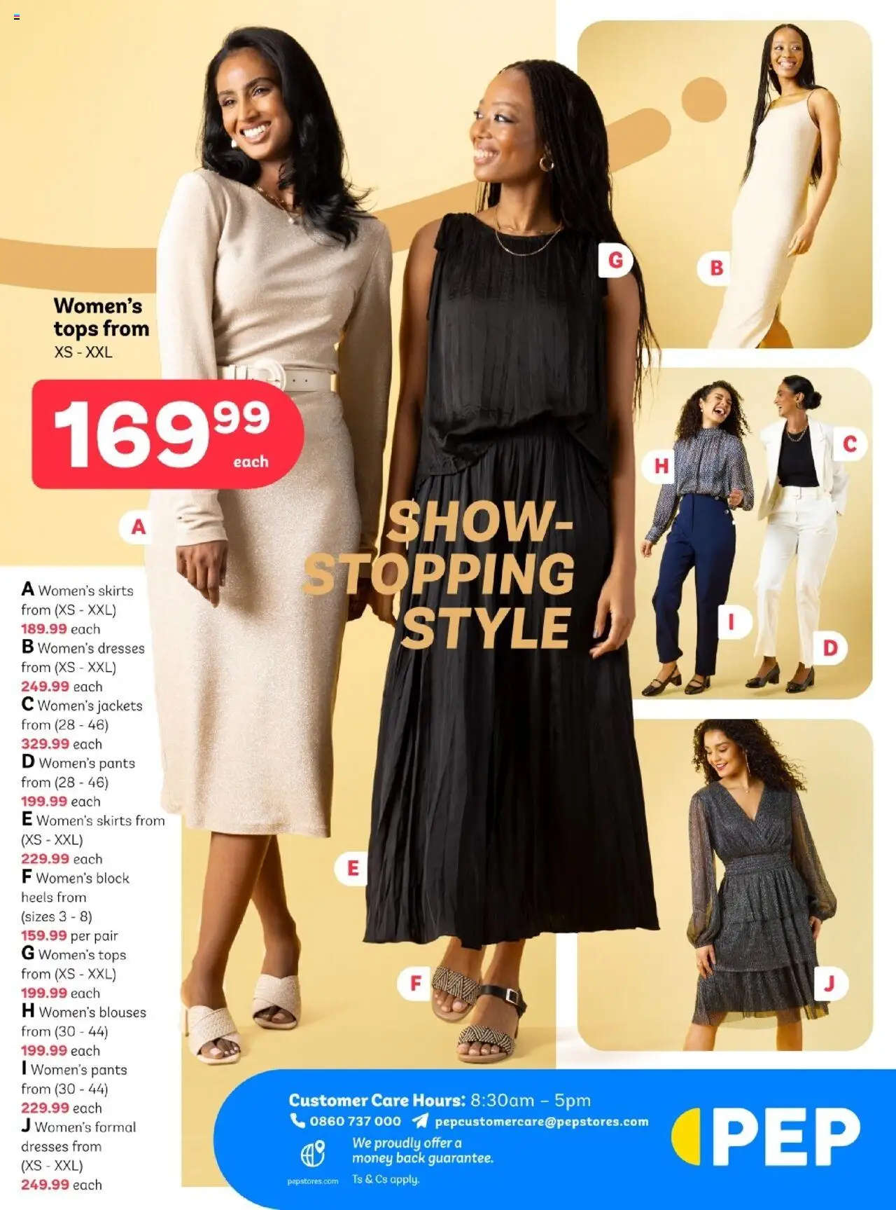 New PEP Stores catalogue – valid from 22.09.2025 | Page: 4 | Products: Skirts, Pants, Jackets, Block heels