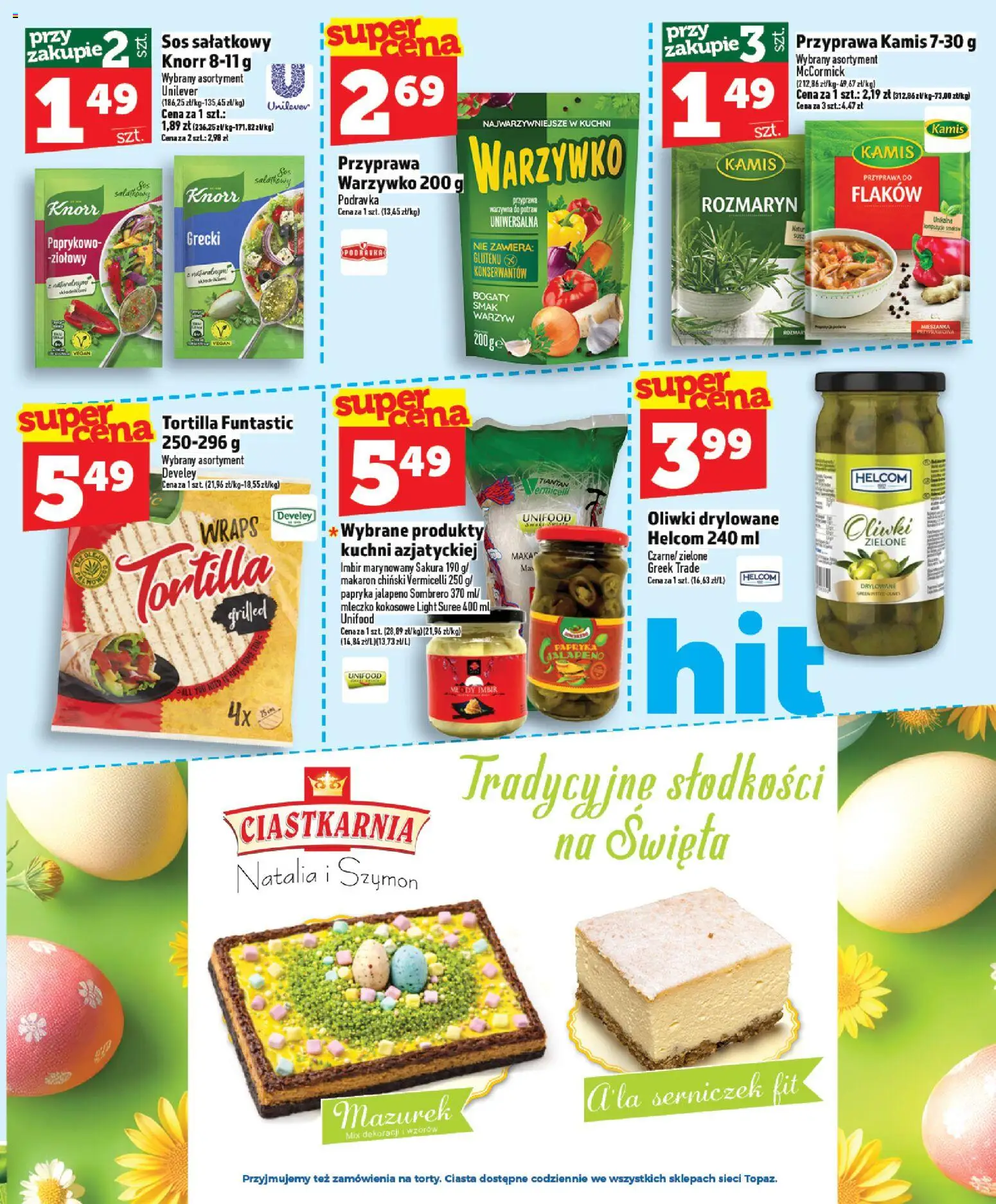 Topaz gazetka - Ceny małe na stałe od 02.04.2026 | Strona: 21 | Produkty: Imbir, Papryka jalapeno, Mleczko kokosowe, Makaron