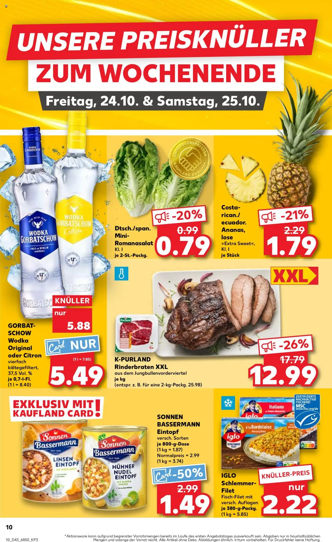 Kaufland prospekt Speyer	 – gültig ab 23.10.2025 | Seite: 10 | Produkte: Iglo, Wodka gorbatschow, Vodka, Wodka