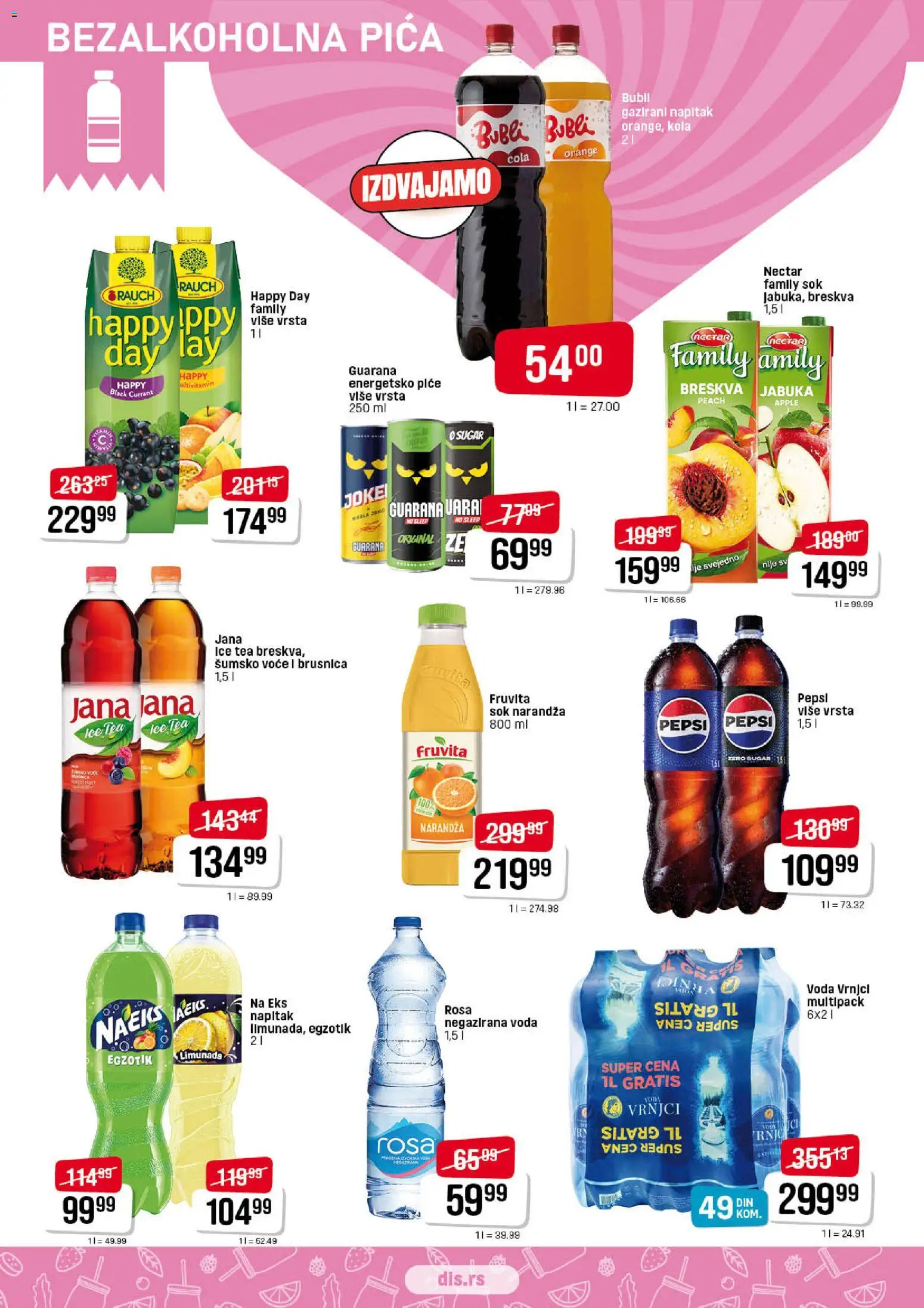 DIS katalog - važi od 06.11.2025 | Strana: 10 | Proizvode: Fruvita, Guarana, Sok, Breskva