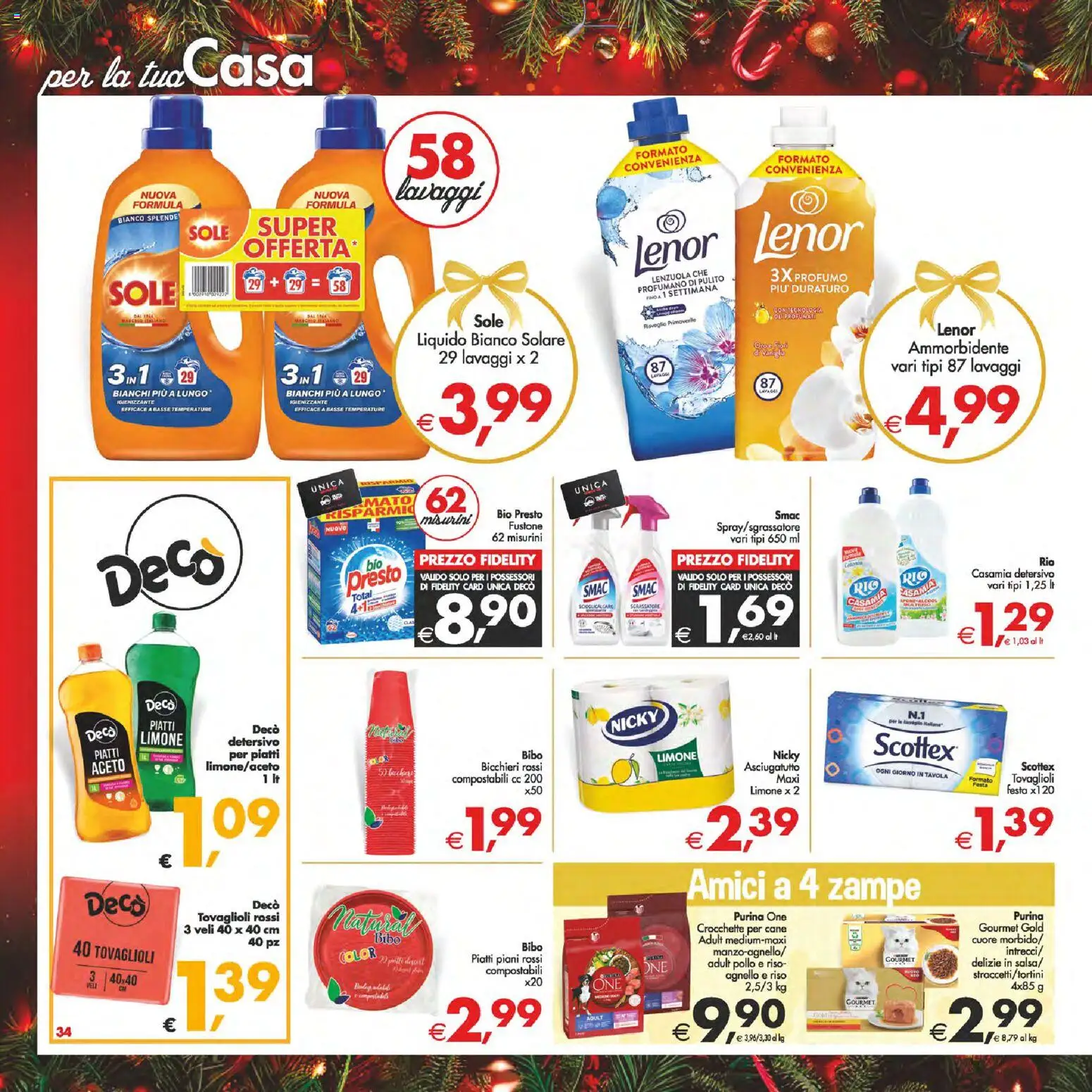 Volantino Decò del 16.12.2025 | Pagina: 39 | Prodotti: Ammorbidente, Limone, Lenzuola, Profumo