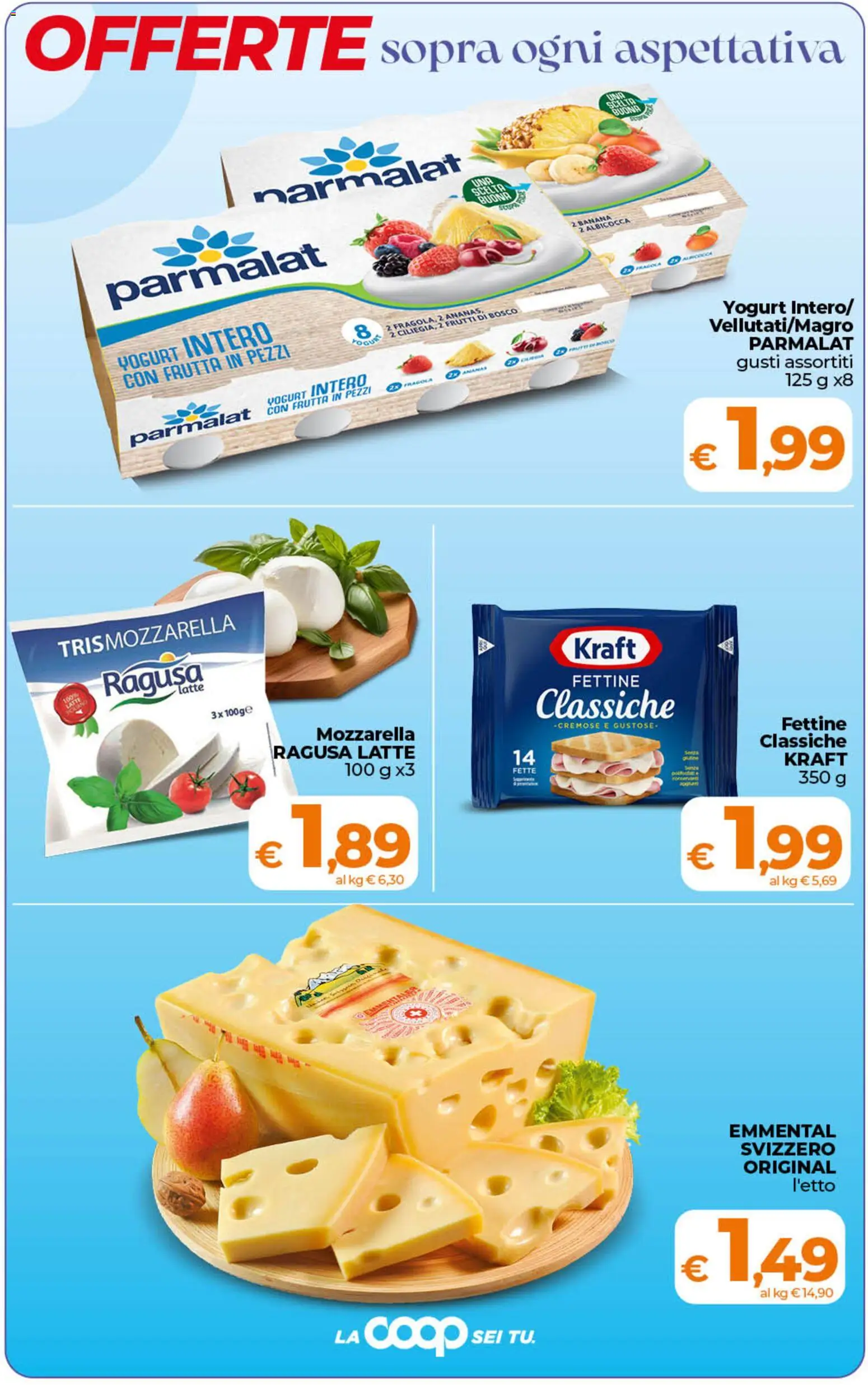 Volantino Ipercoop del 07.04.2026 | Pagina: 2 | Prodotti: Yogurt, Frutta, Latte, Emmental